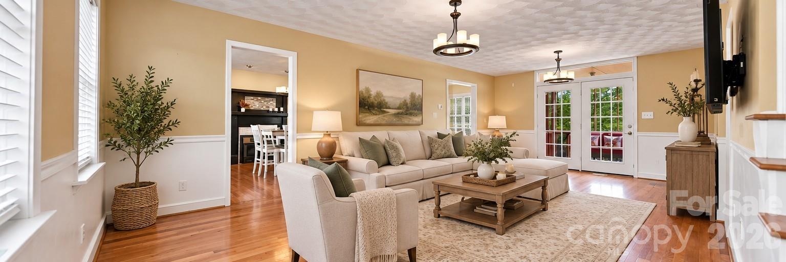 virtually staged living room - 4948 Betty Drive NE, Hickory