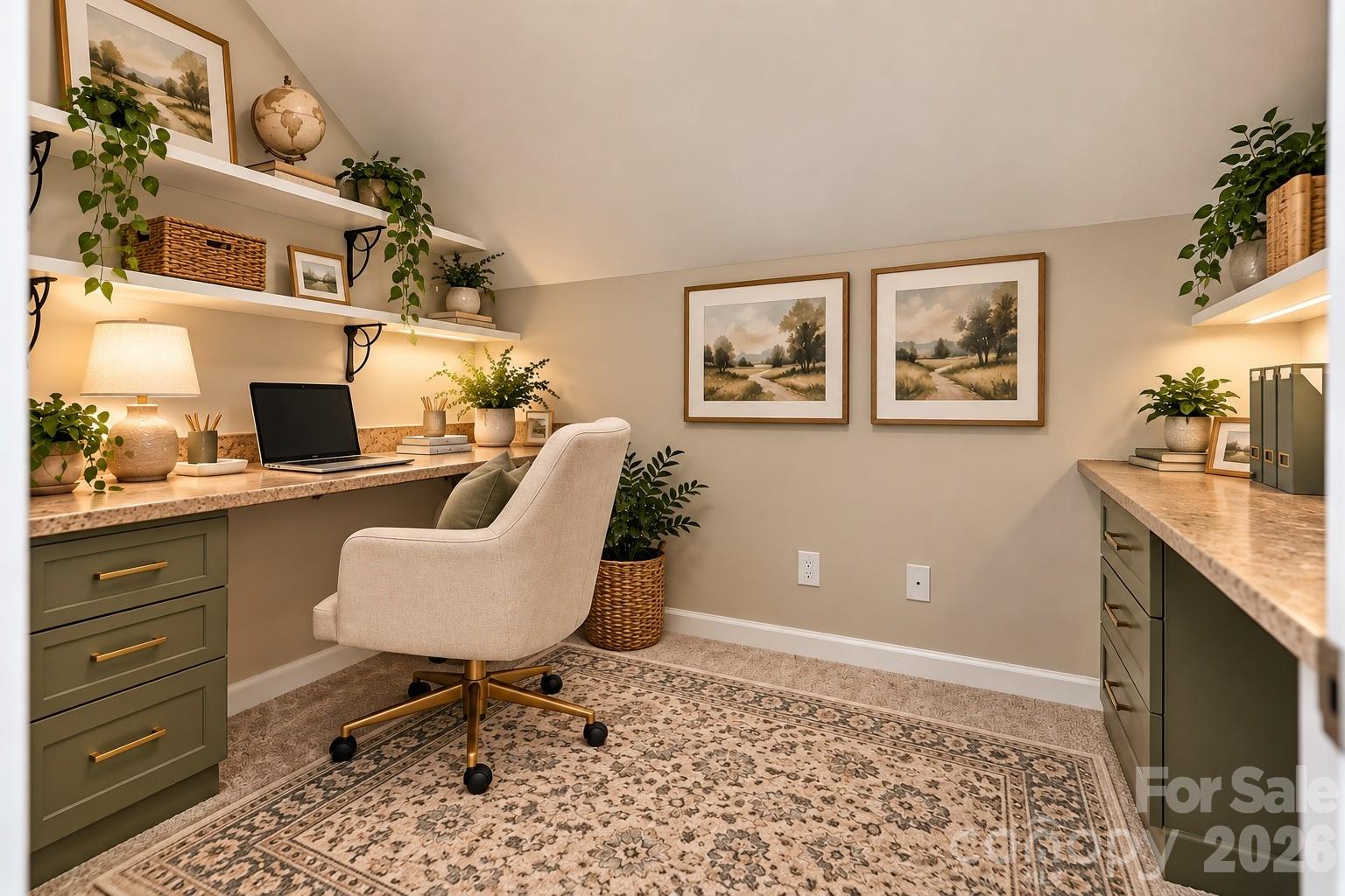 virtually staged office/study area on 2nd floor - 4948 Betty Drive NE, Hickory