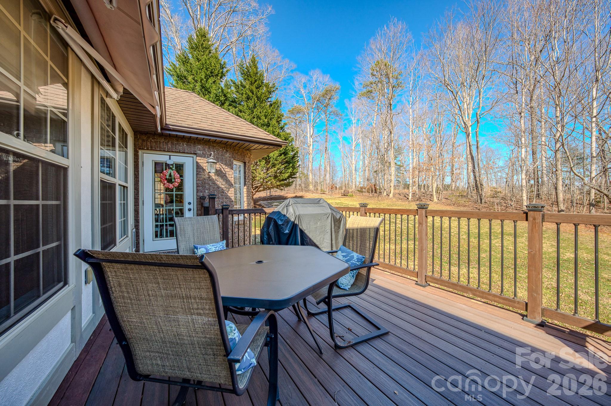deck off the back of home - 3975 Plantation Drive, Morganton