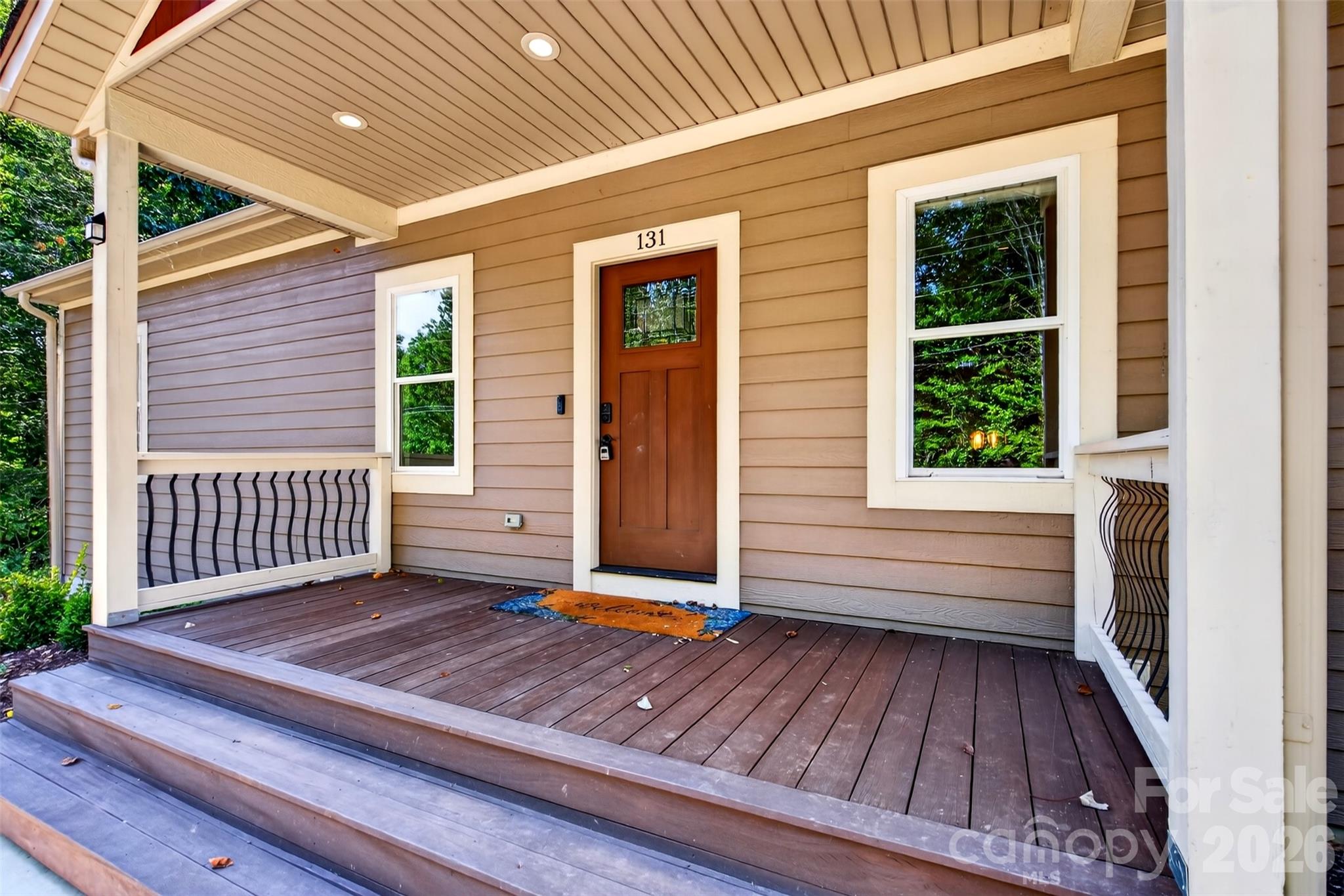 easy access through the covered porch - 131 Ridge Road, Candler