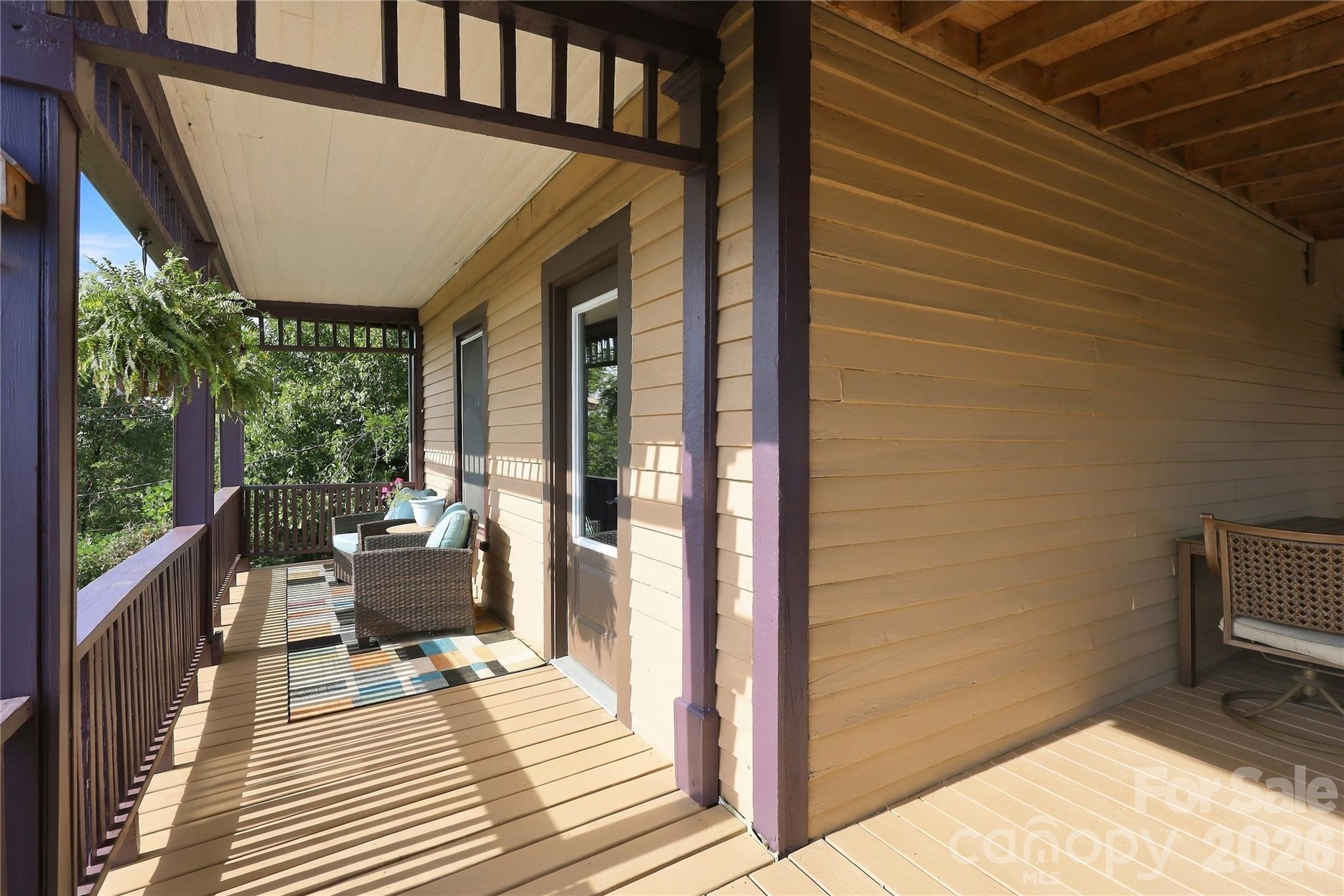 Back porch overlooking River Arts District - 60 Roberts Street, Asheville