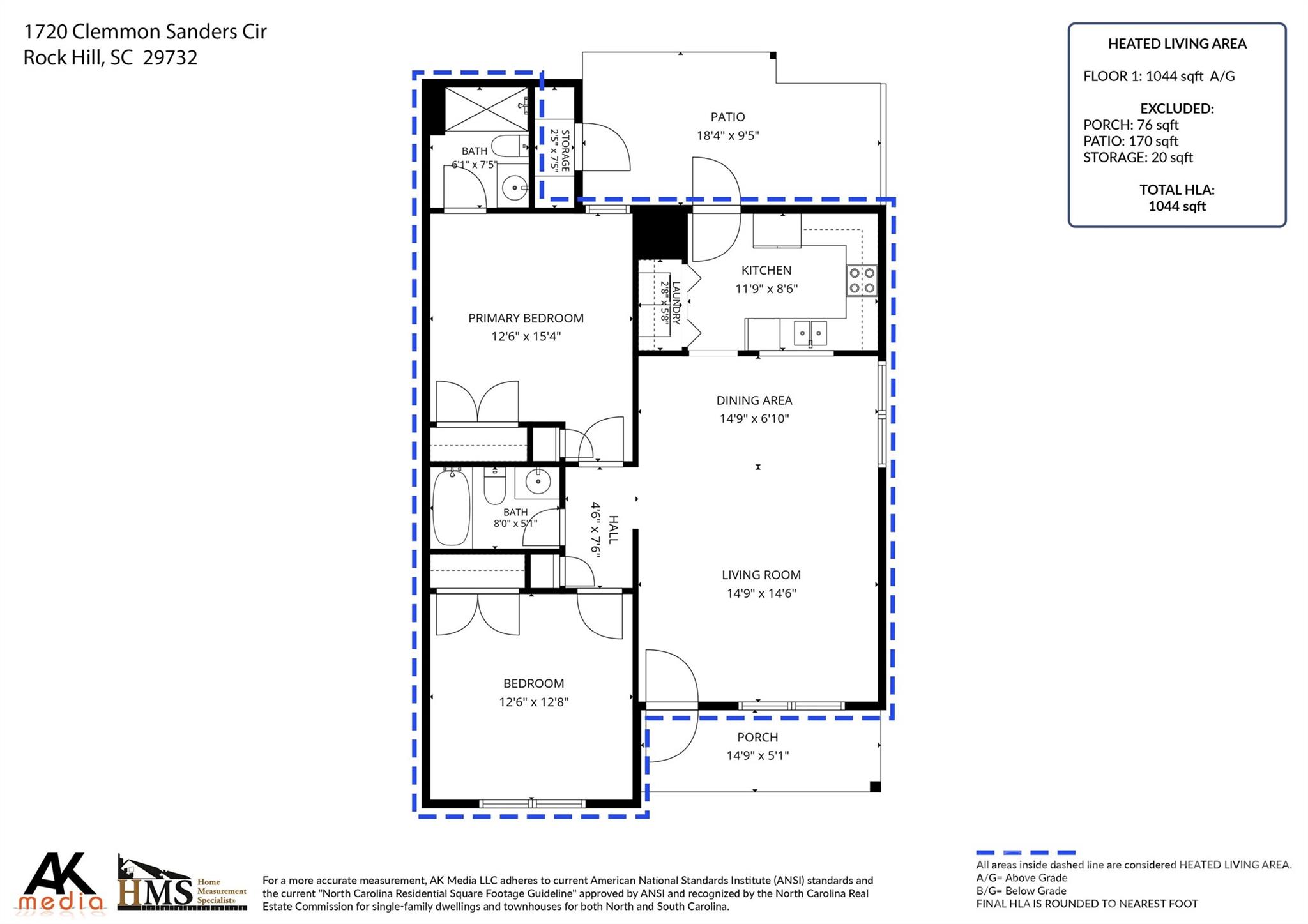 Floor Plan - 1720 Clemmon Sanders Circle, Rock Hill