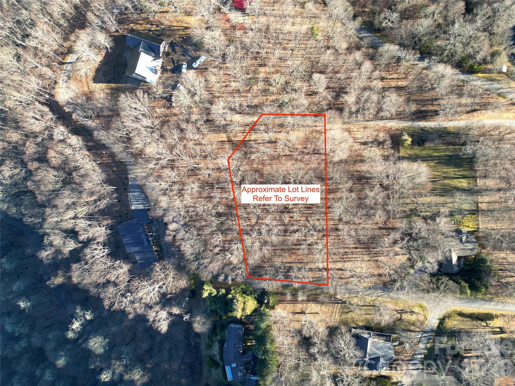 Aerial location view with approximate locations. Verify with survey. - 114 Eagle View Circle, Waynesville