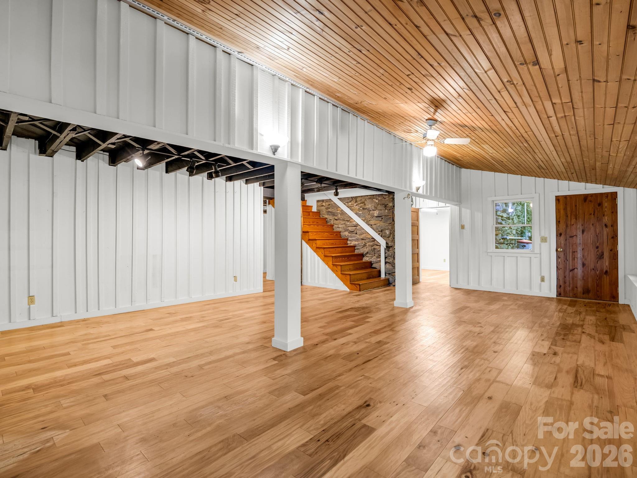 Basement with exterior and interior access - 145 Stone Hedge Lane, Tryon