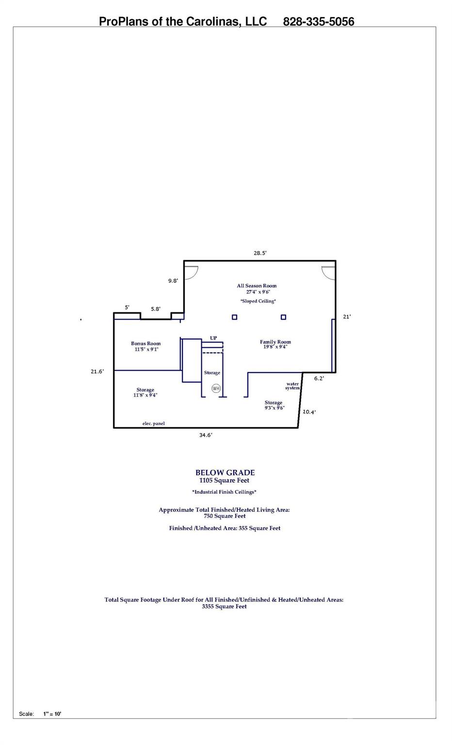 Floor plan of the basement - 145 Stone Hedge Lane, Tryon