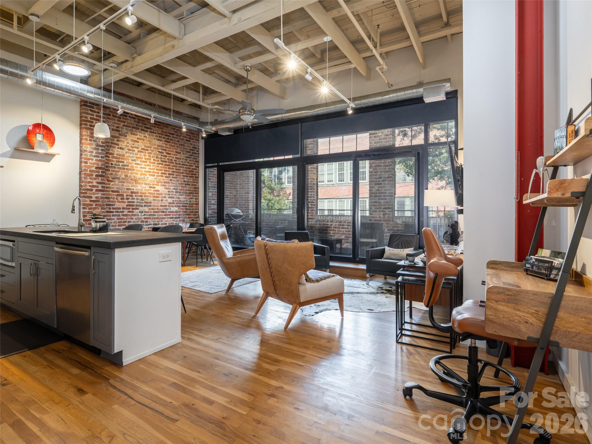 High ceilings and exposed ductwork - 15 Rankin Avenue, Asheville