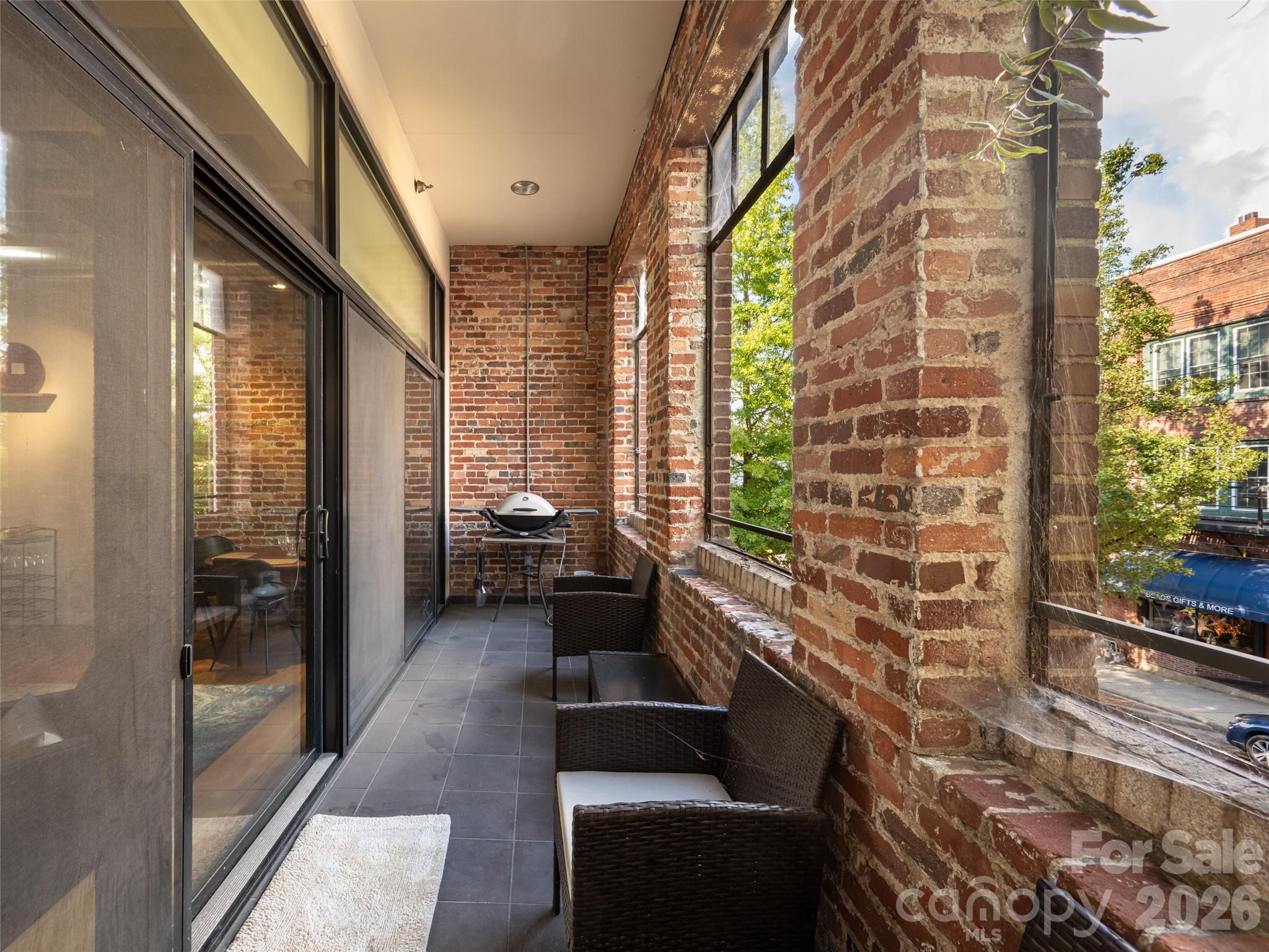 Covered terrace overlooking Lexington Avenue - 15 Rankin Avenue, Asheville