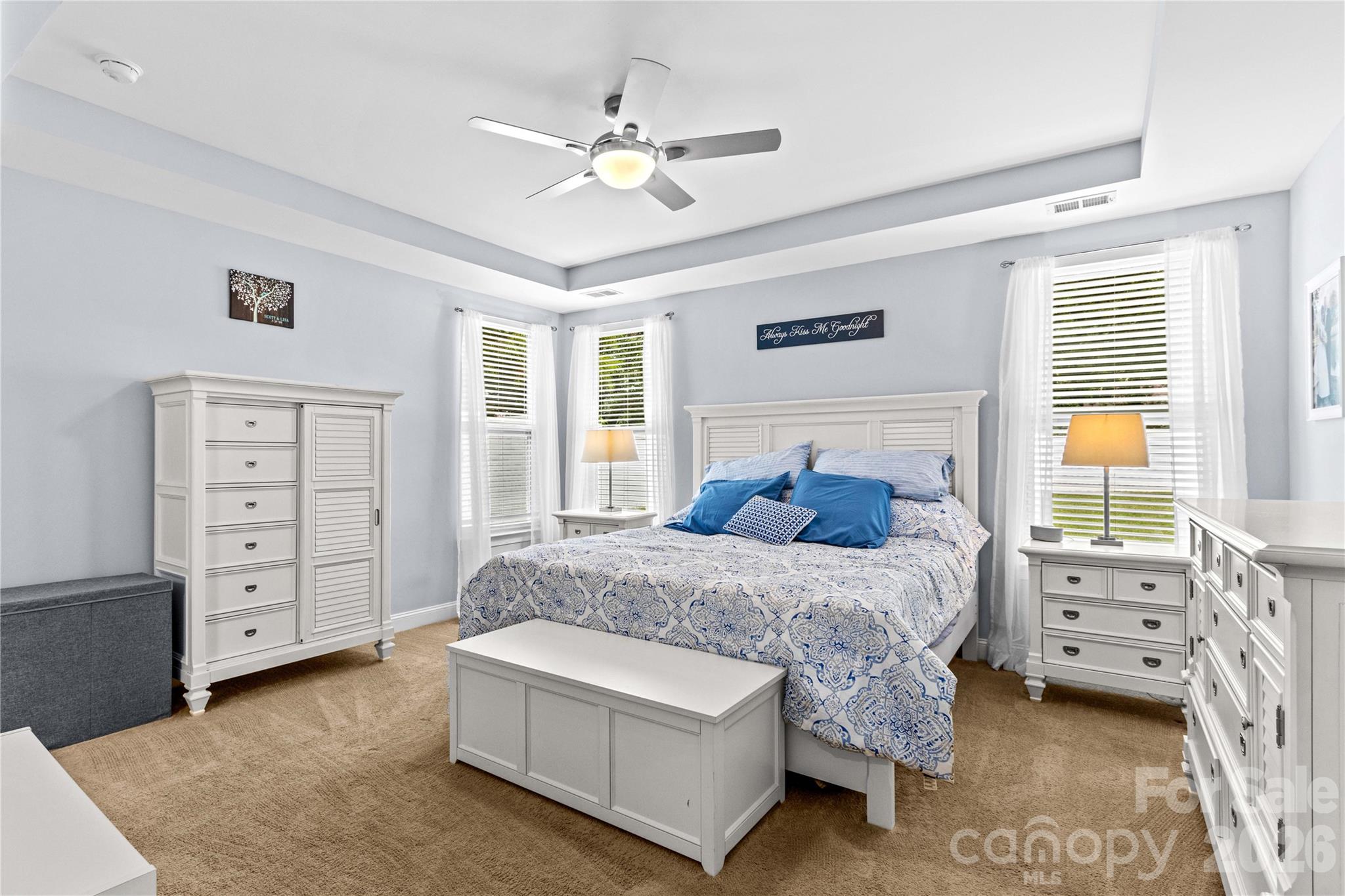 Gorgeous Primary Suite with Trey Ceiling; Fan - 111 Paradise Hills Circle, Mooresville