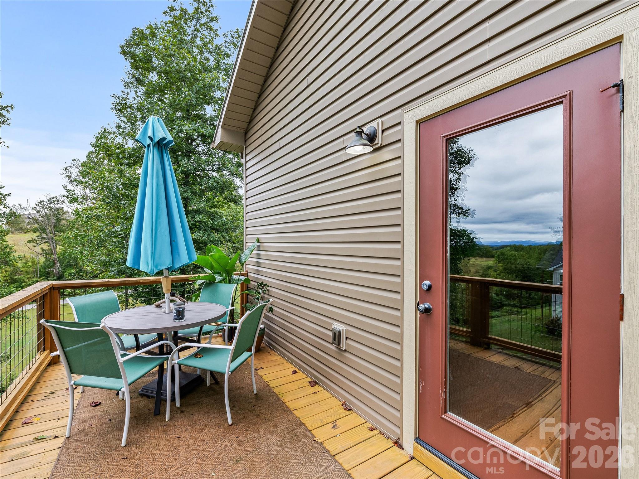 Private deck off primary bedroom - 1884 Bear Creek Road, Leicester