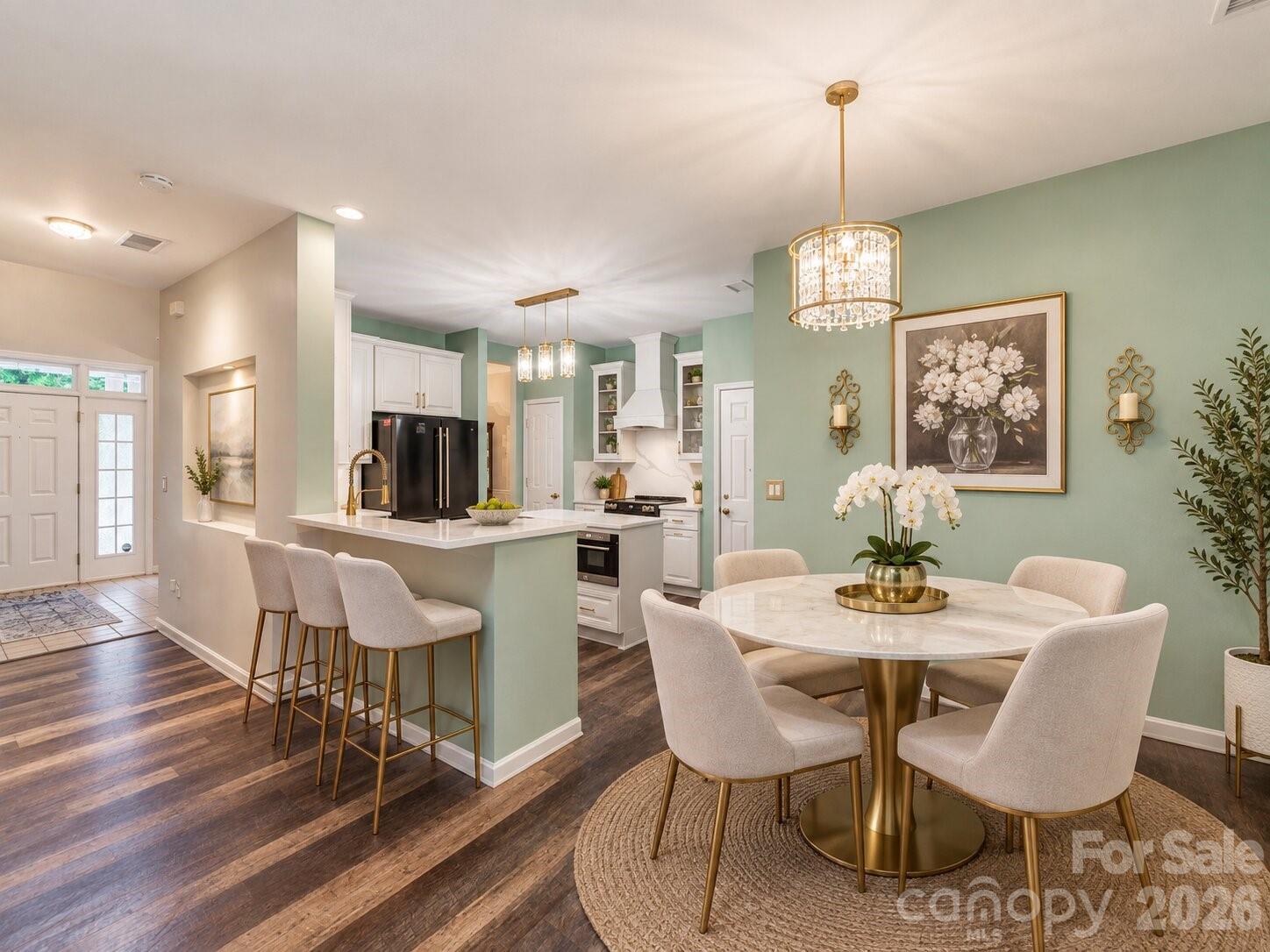 Virtually Staged Breakfast Nook - 7313 Hannah Alexander Lane, Mint Hill