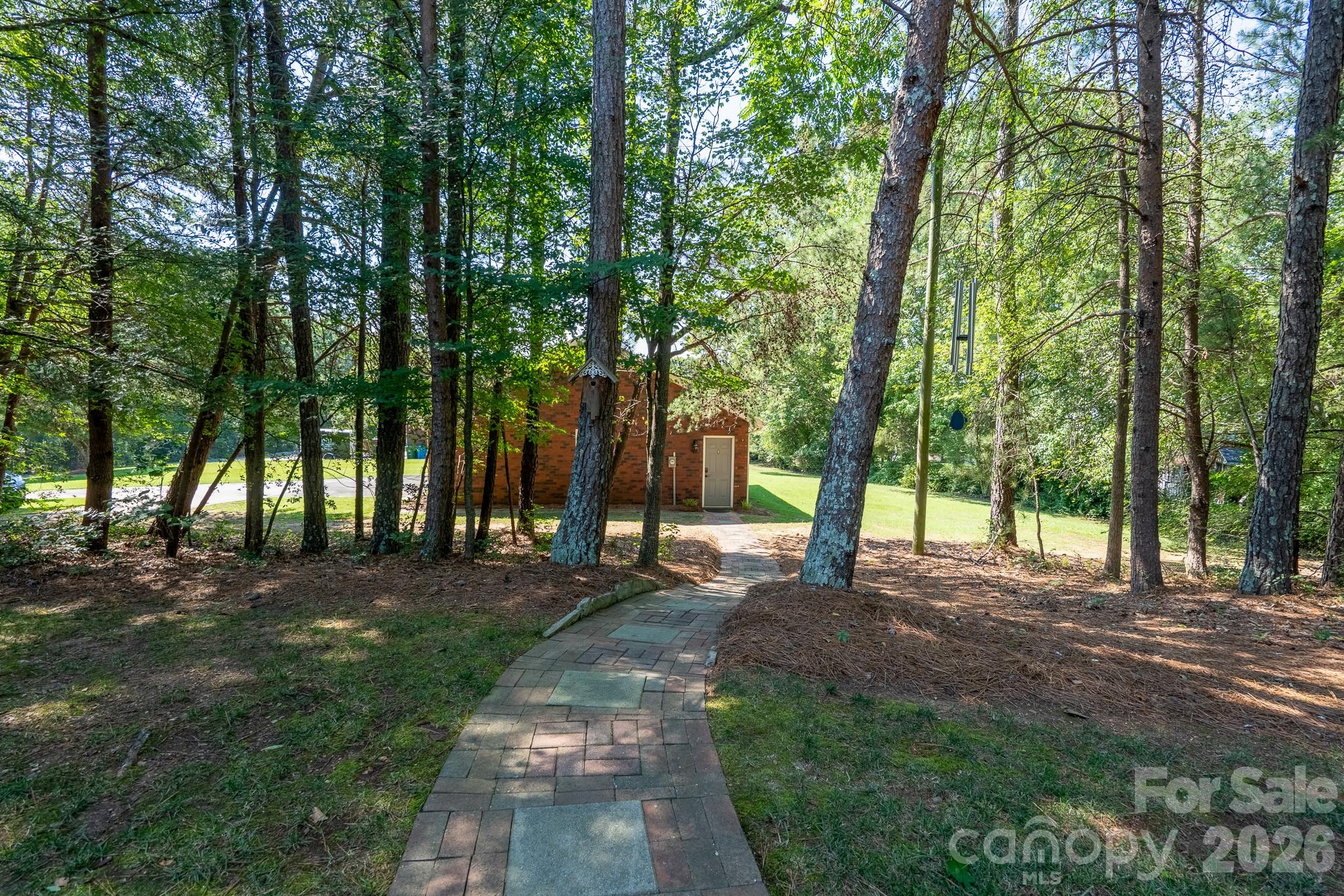 Walkway to the detached garage/workshop - 309 Imperial Way, Albemarle