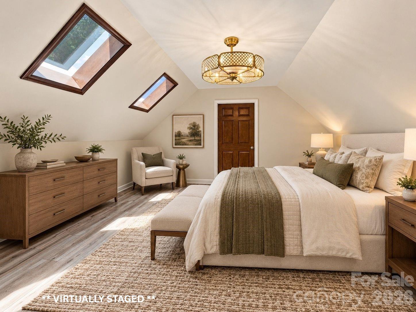 Virtually Staged Bedroom (View 1) - 514 Belwood Drive, Belmont