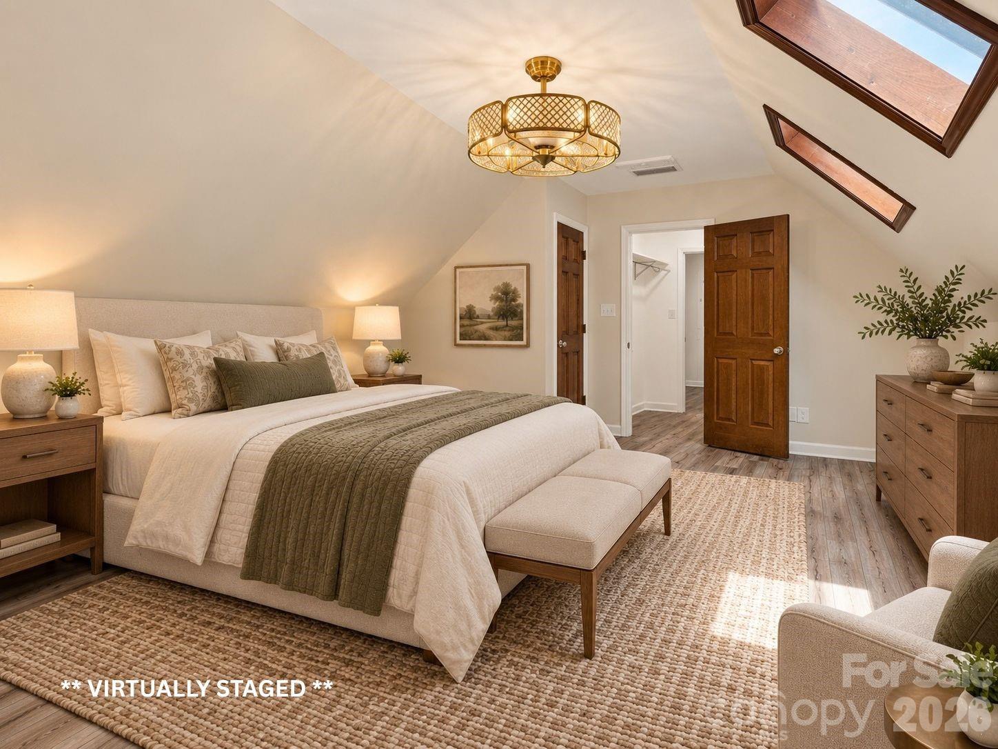 Virtually Staged Bedroom (View 2) - 514 Belwood Drive, Belmont