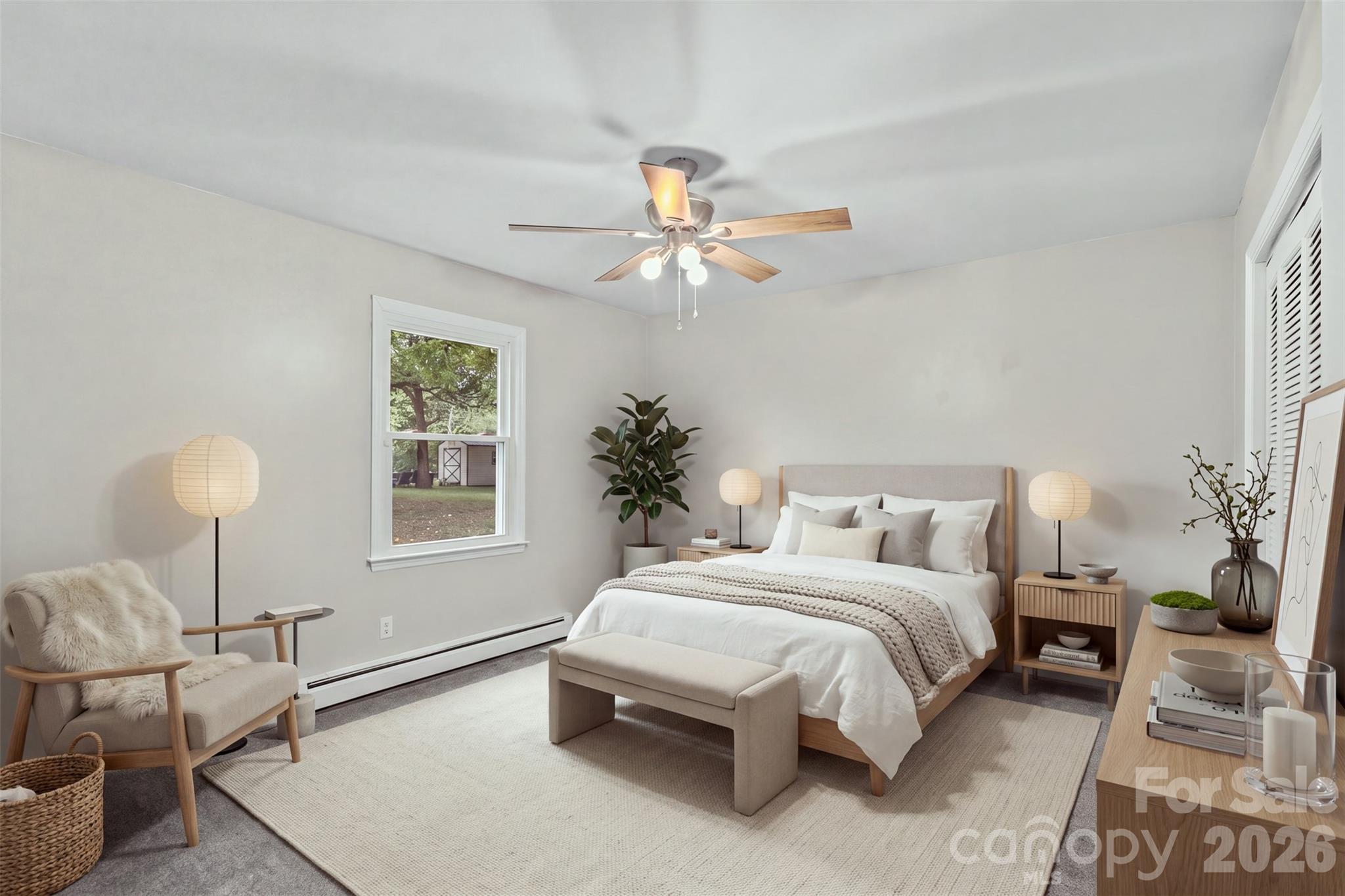 Virtual Stage Primary Bedroom - 4012 Crestview Drive, Rock Hill