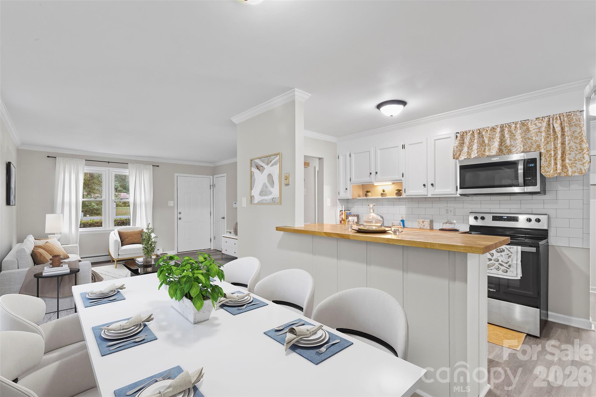 Virtually Staged Dining Area - 4012 Crestview Drive, Rock Hill