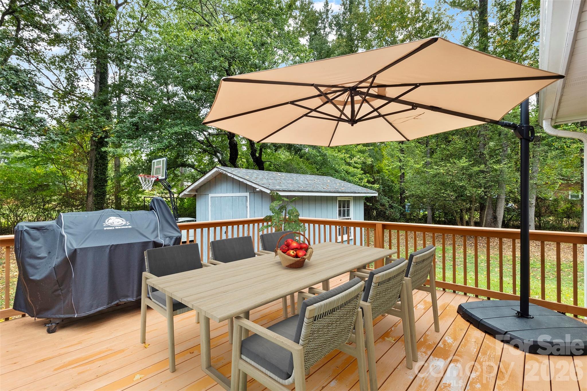 Virtually Staged Back Deck - 4012 Crestview Drive, Rock Hill