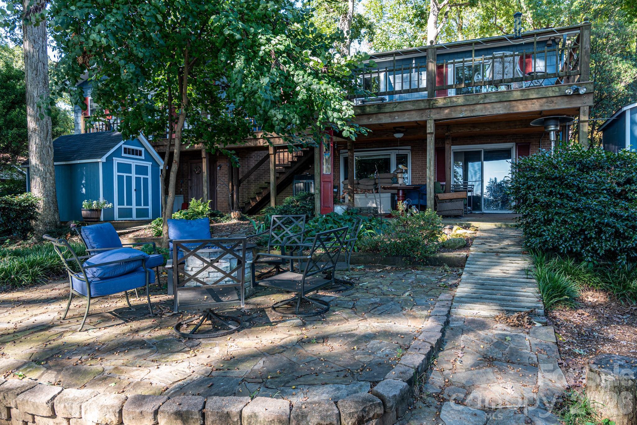 walkout basement to firepit - 7889 Tradewinds Drive, Sherrills Ford