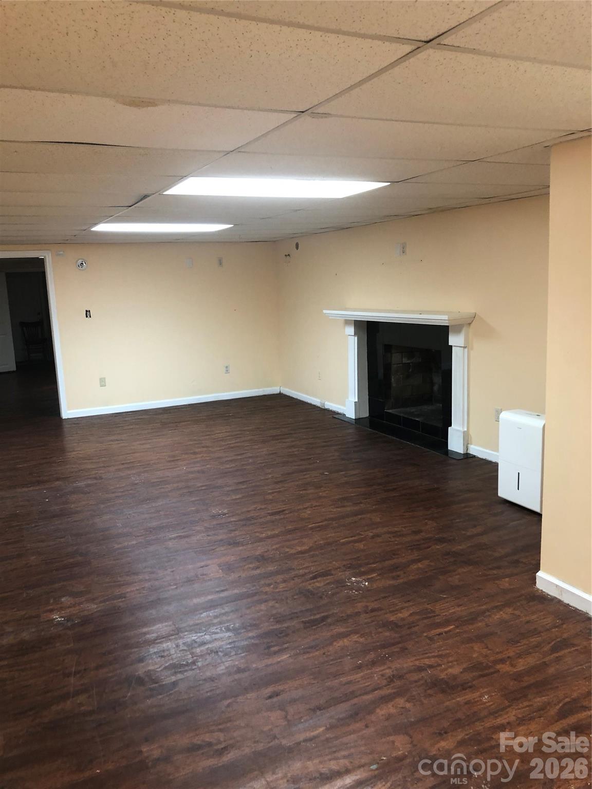 Living room in basement - 217 Salisbury Street, Rockwell