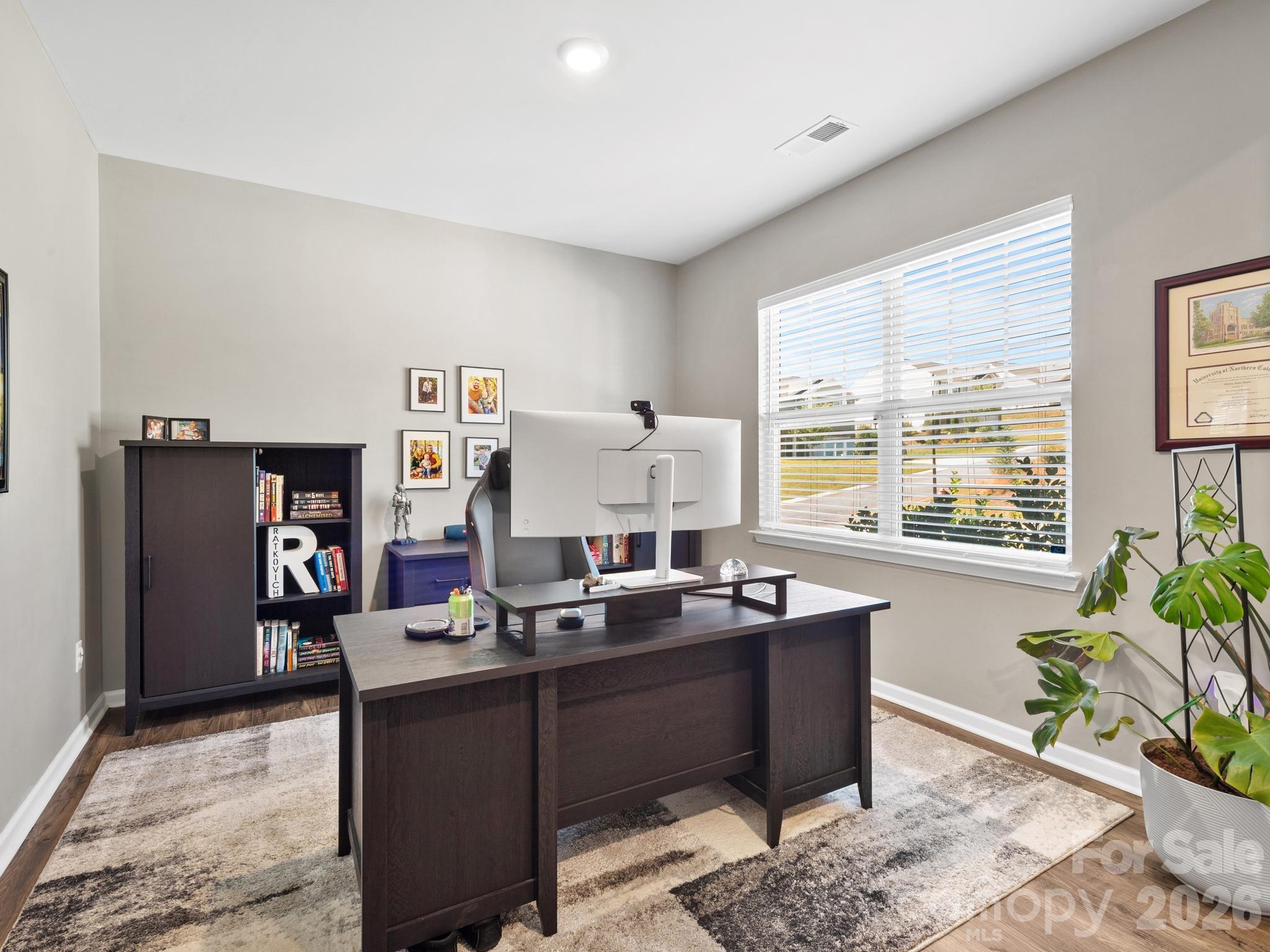 Main Level Office at Entry - 166 Amblers Knoll Road, Weaverville
