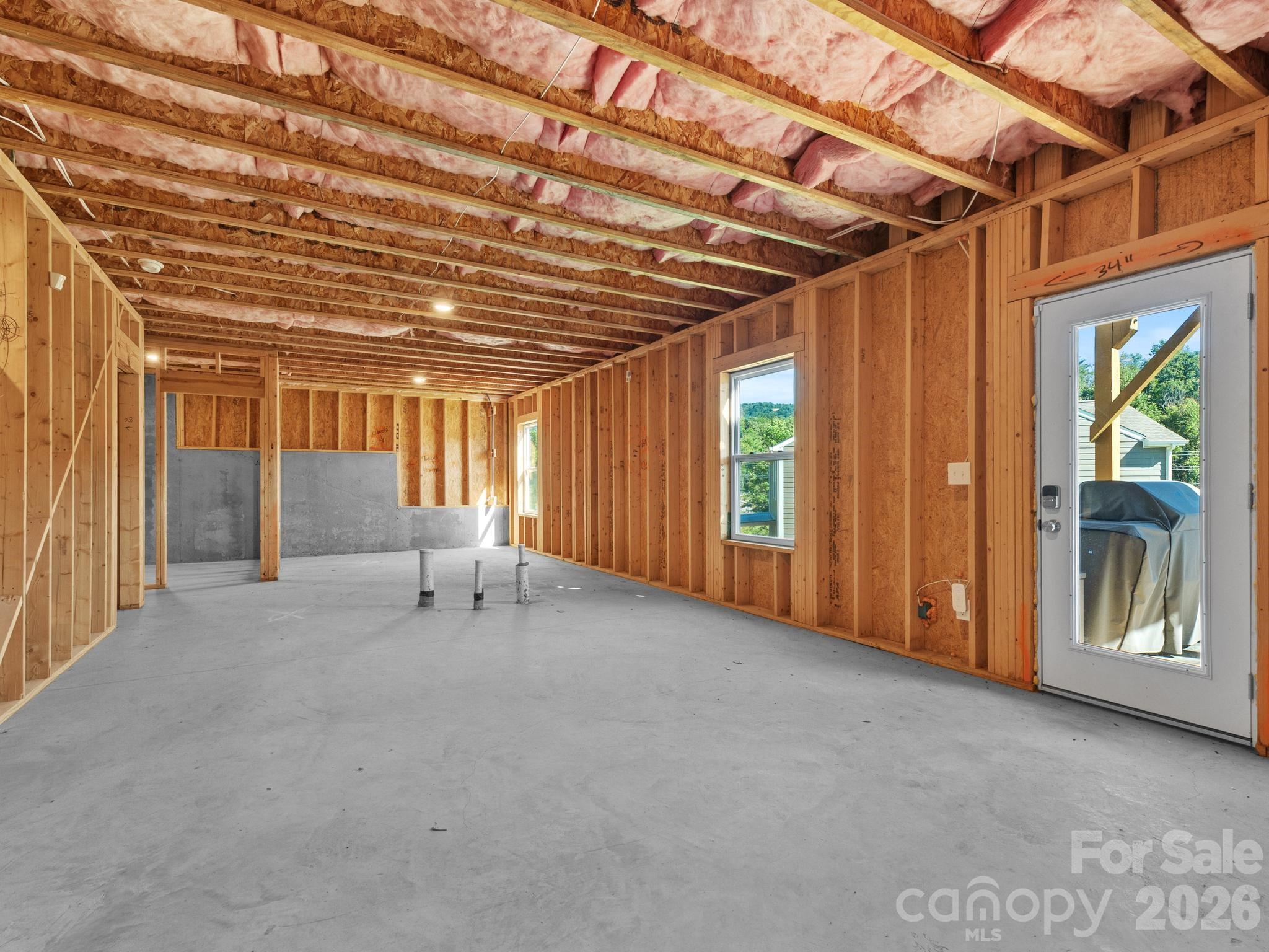 Basement Opens to Patio and Fenced Yard - 166 Amblers Knoll Road, Weaverville