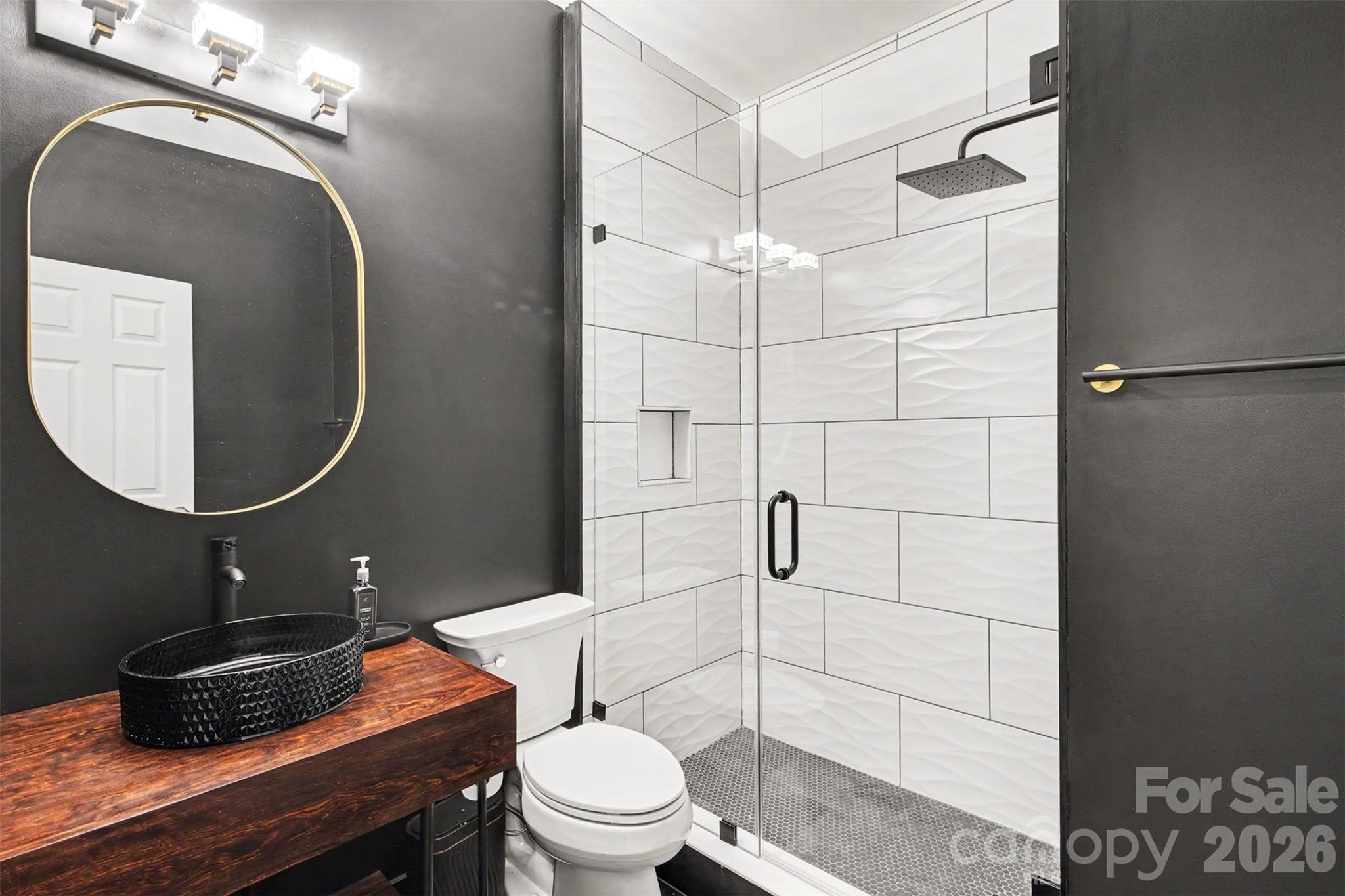 Full bathroom, large shower, downstairs - 3324 Brackhill Street, Davidson