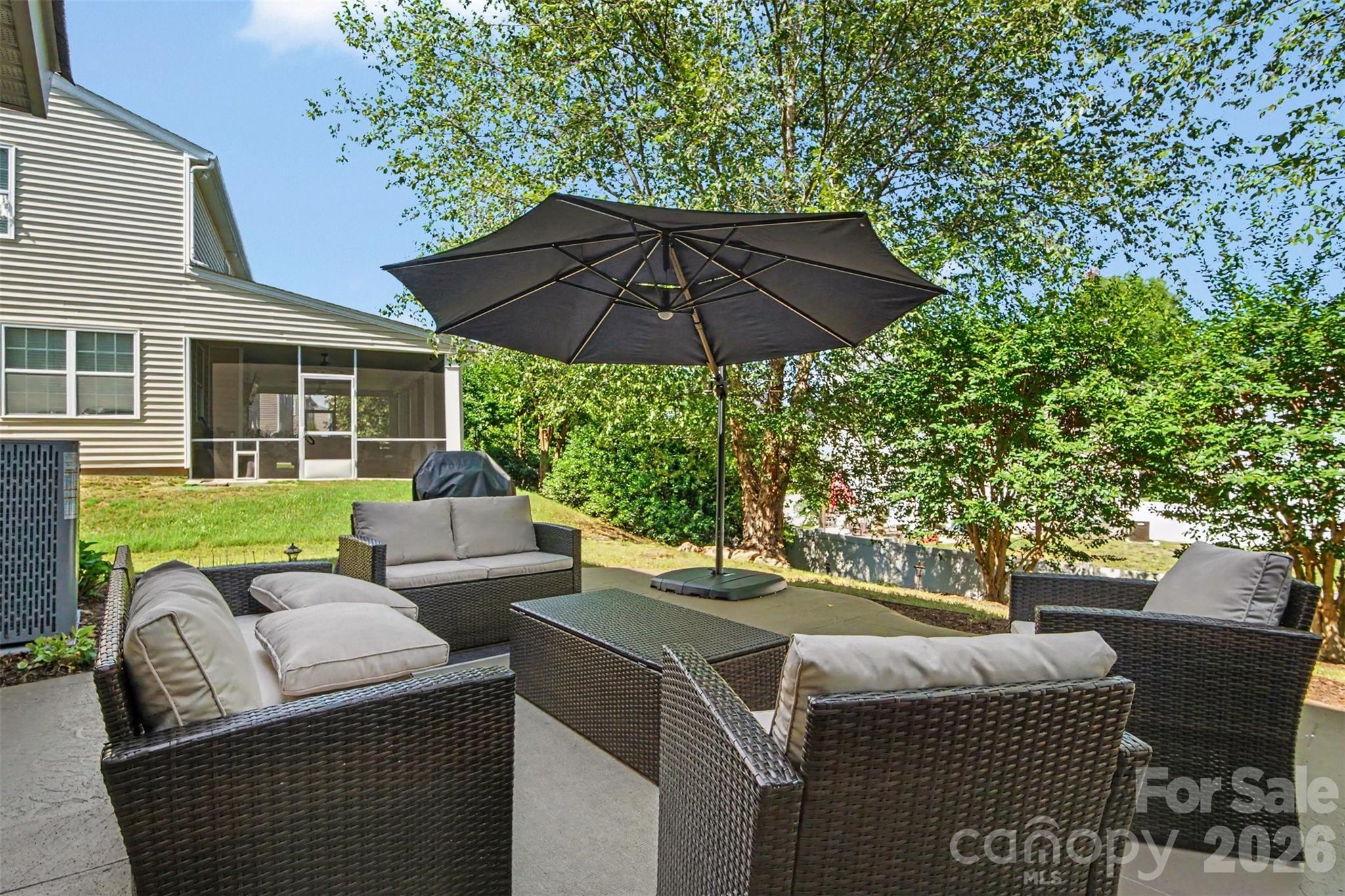 Backyard patio - 3324 Brackhill Street, Davidson