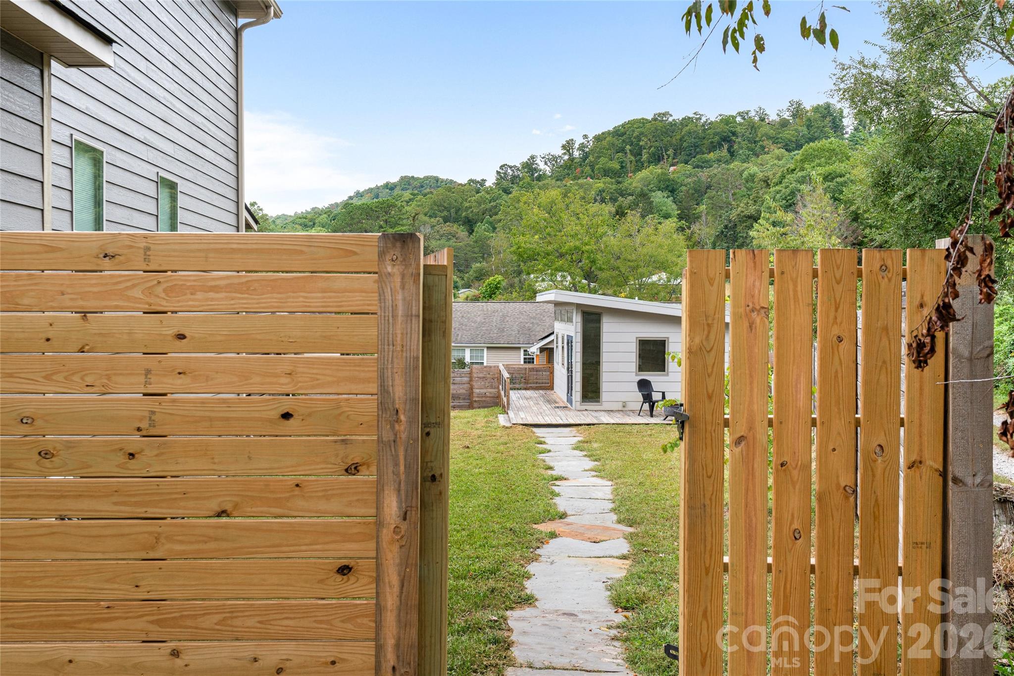 Side gate to ADU - 408 Old Haw Creek Road, Asheville