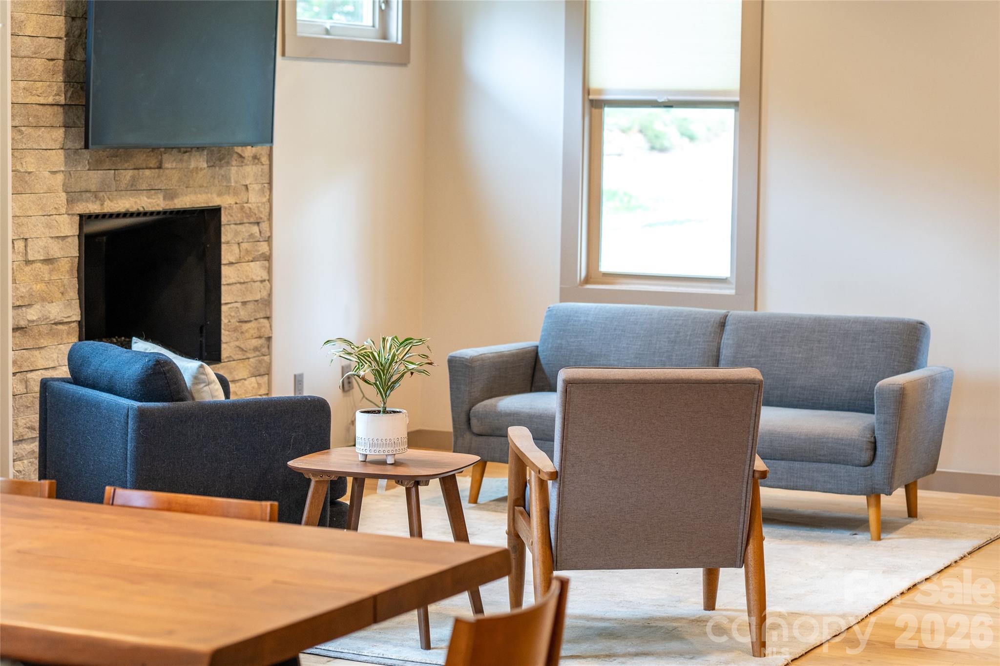 Dining to Living Room - 408 Old Haw Creek Road, Asheville