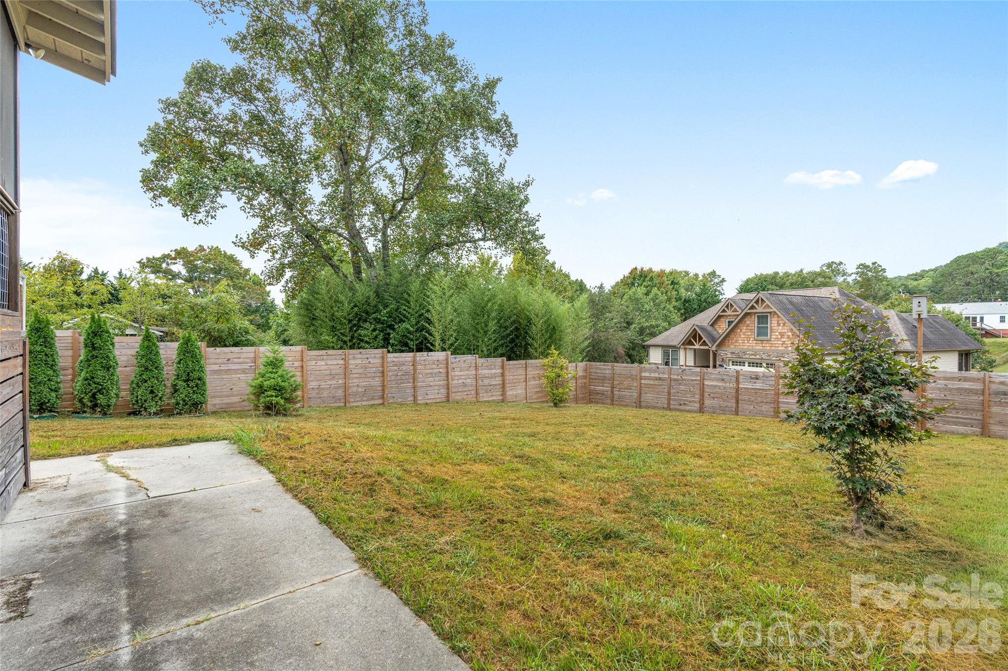 Spacious Yard with Privacy Fence - 408 Old Haw Creek Road, Asheville