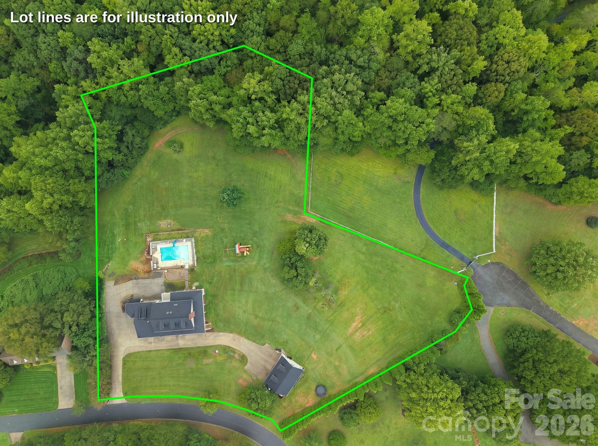 Approximate lot lines - 1345 Shirebourn None, Hickory
