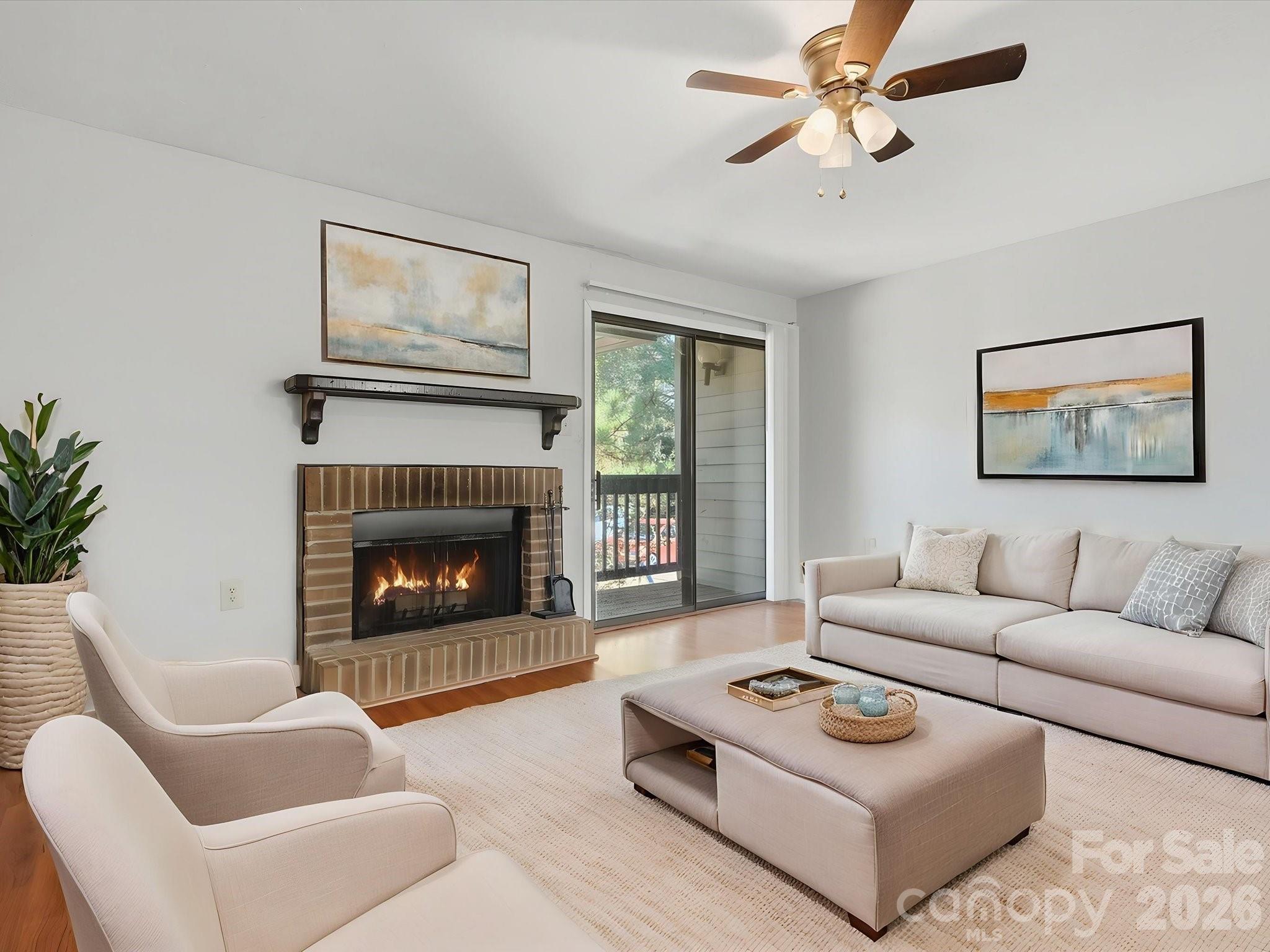 Living area is virtually staged - 5024 Sardis Road, Charlotte