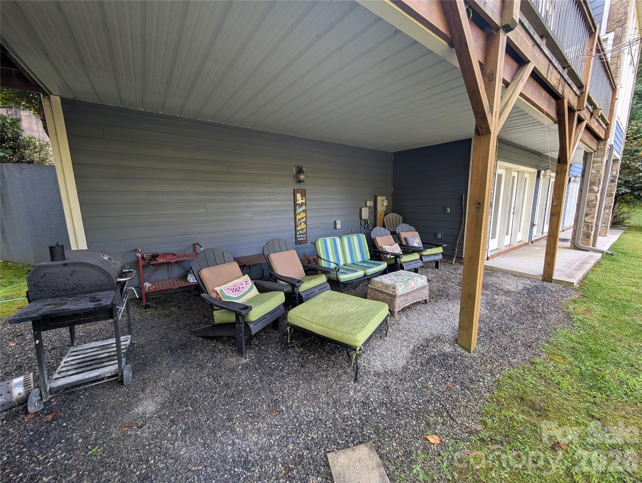 Lower covered sitting area - 1130 Lost River Trail, Hayesville