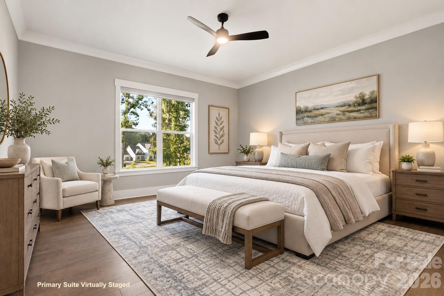 Primary Suite Virtually Staged - 14015 Camden Close Circle, Huntersville