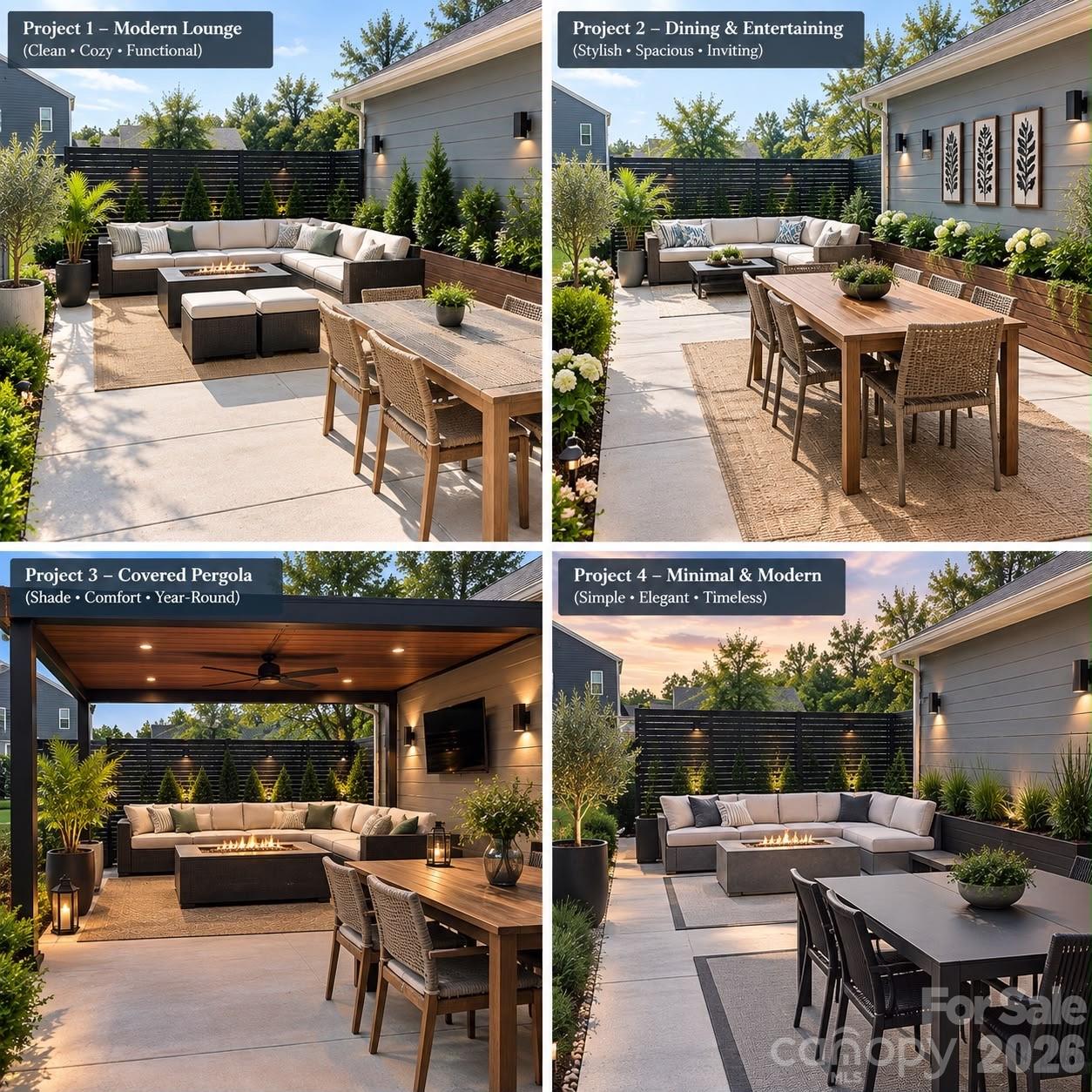 Creative ideas generated for this functional backyard using AI - 15505 Davidson East Drive, Davidson