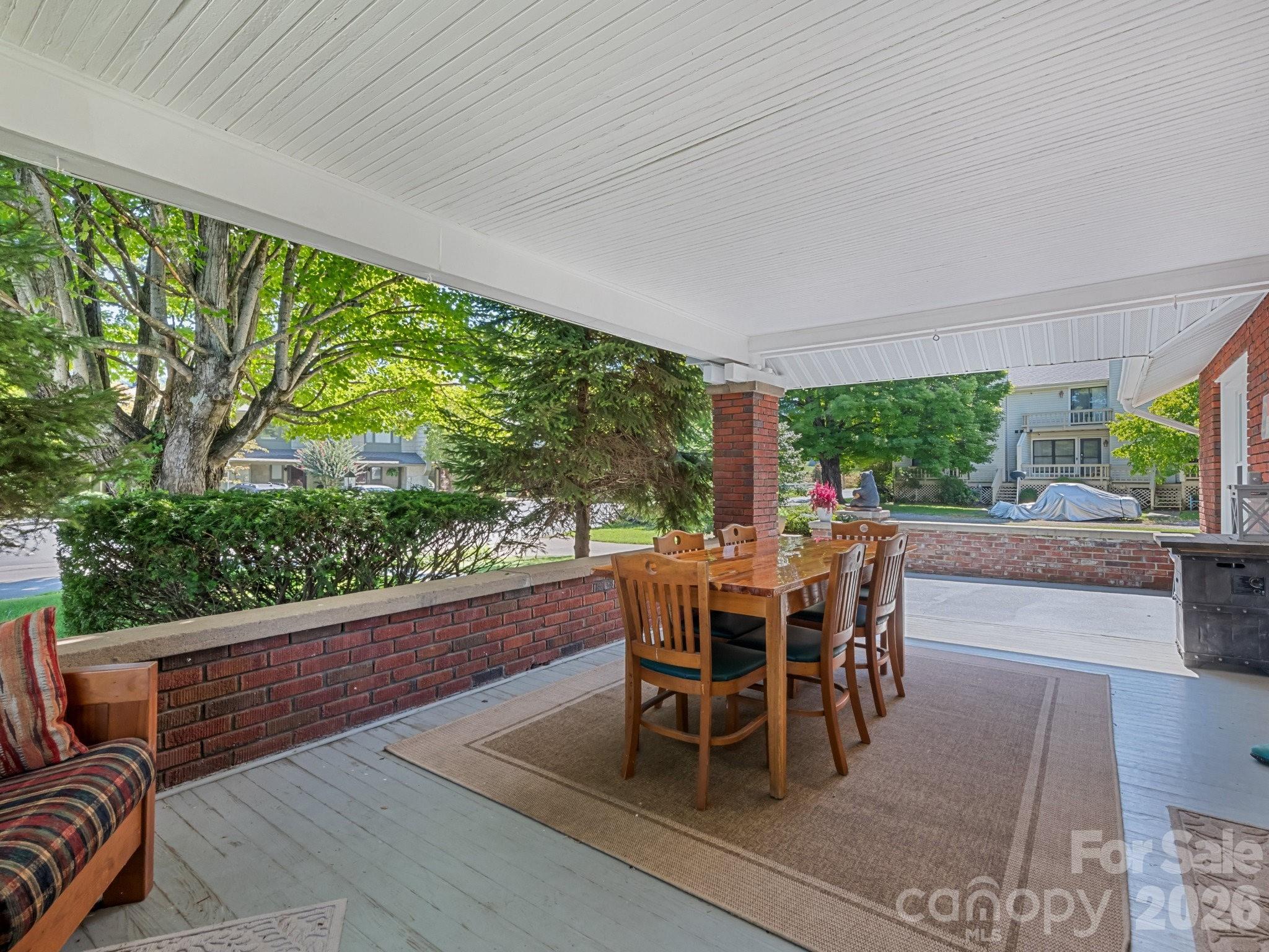 Covered patio for enjoying the mountain weather - 50 Epsom Street, Waynesville