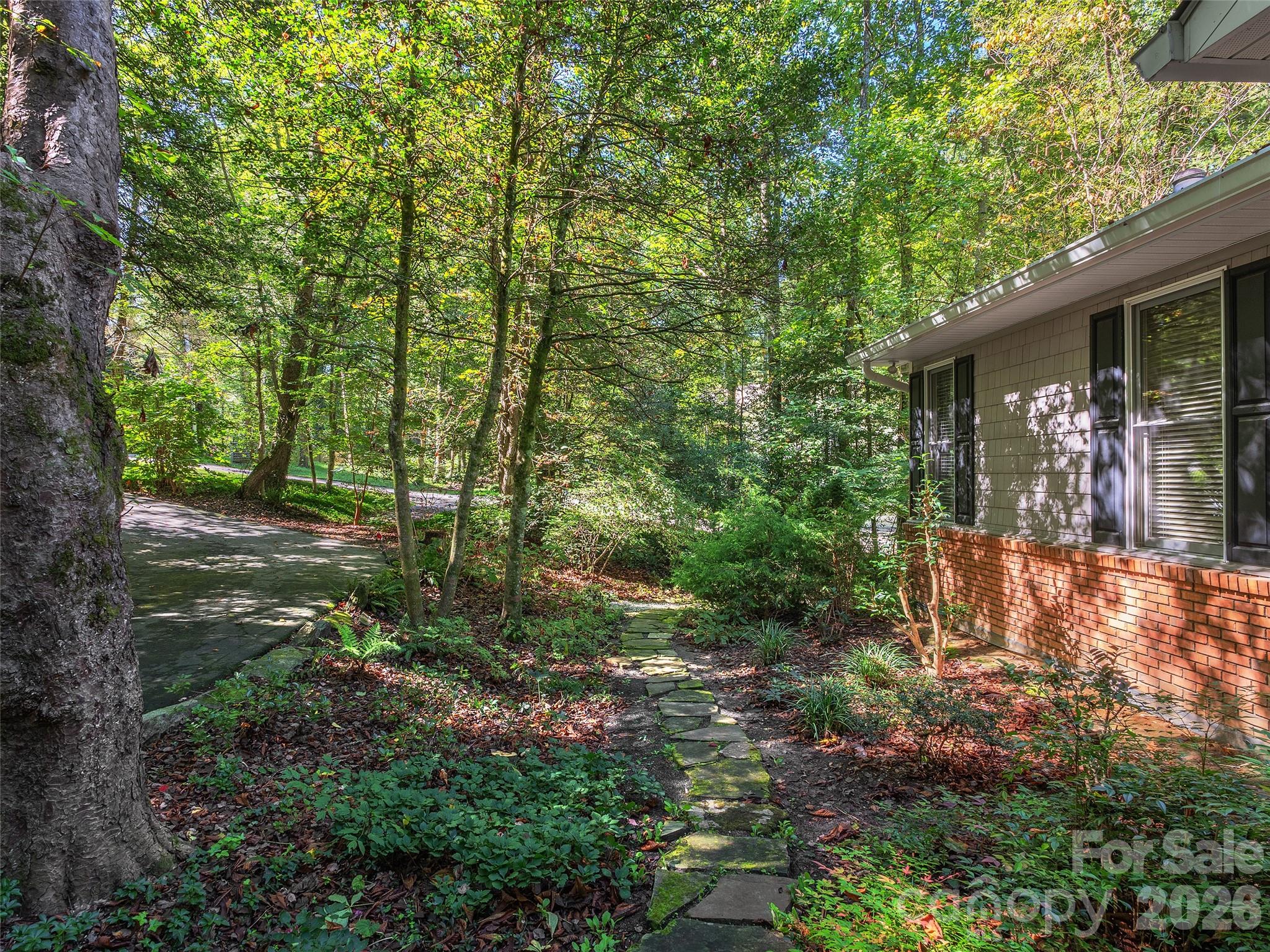 Pathway from Front Yard to Back - 2509 Little River Road, Hendersonville