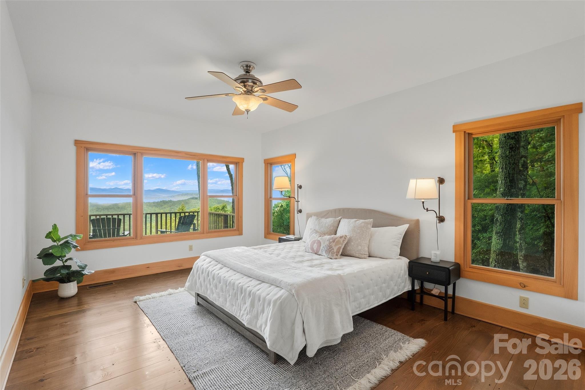 Main House Primary Bedroom - 243 Ridgeline Drive, Brevard