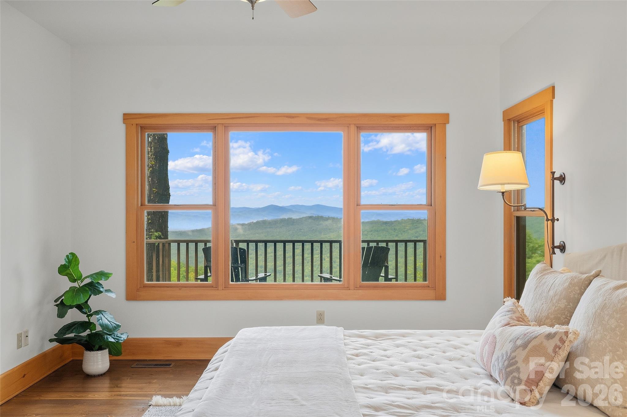 Main House Primary Bedroom View - 243 Ridgeline Drive, Brevard