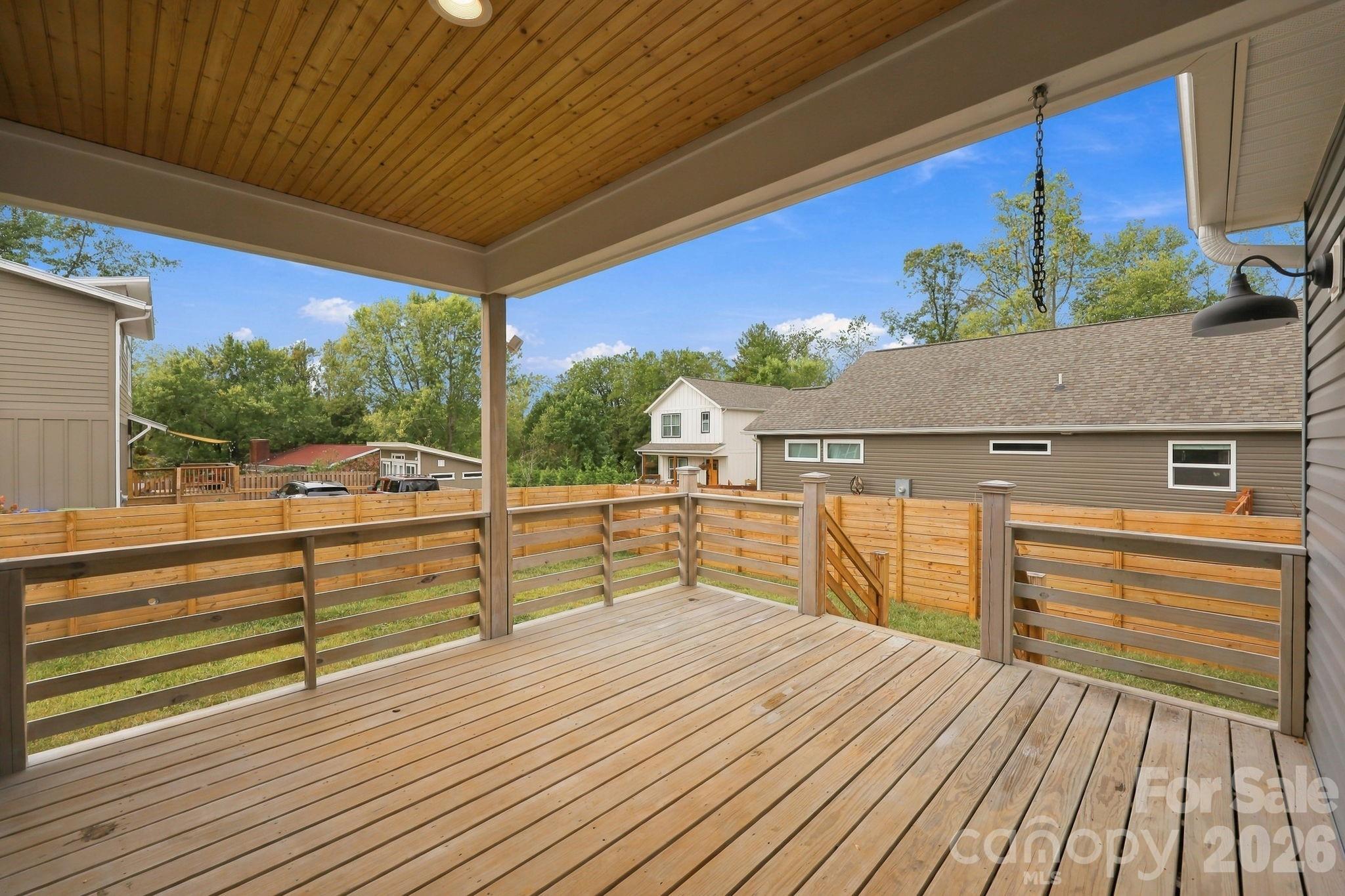 Covered Back Porch - 34 Gudger Road, Candler