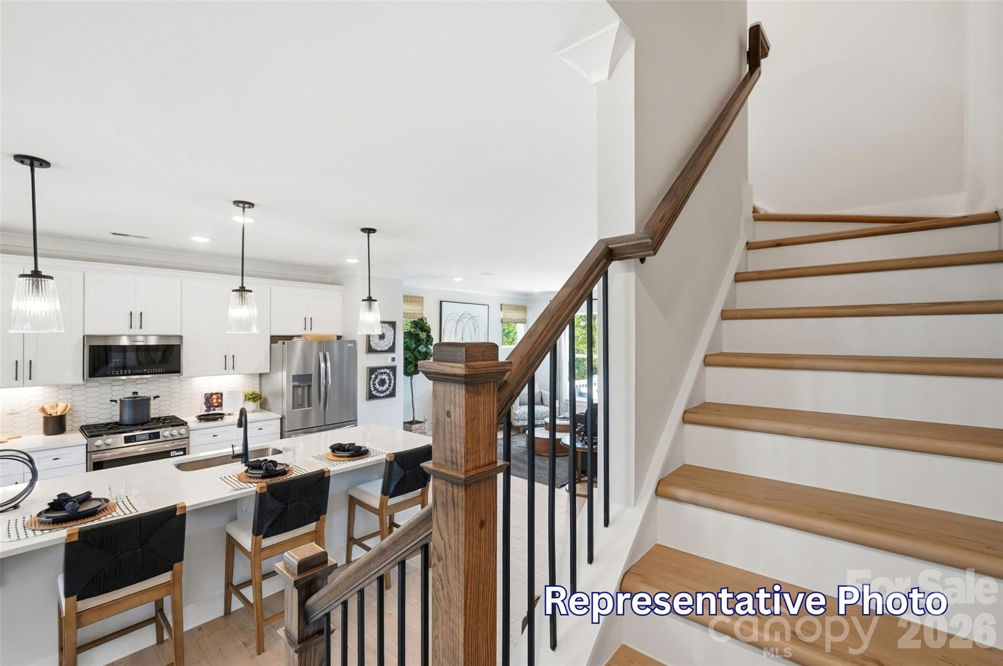 stairs to 3rd level - 11970 Old Statesville Road, Huntersville