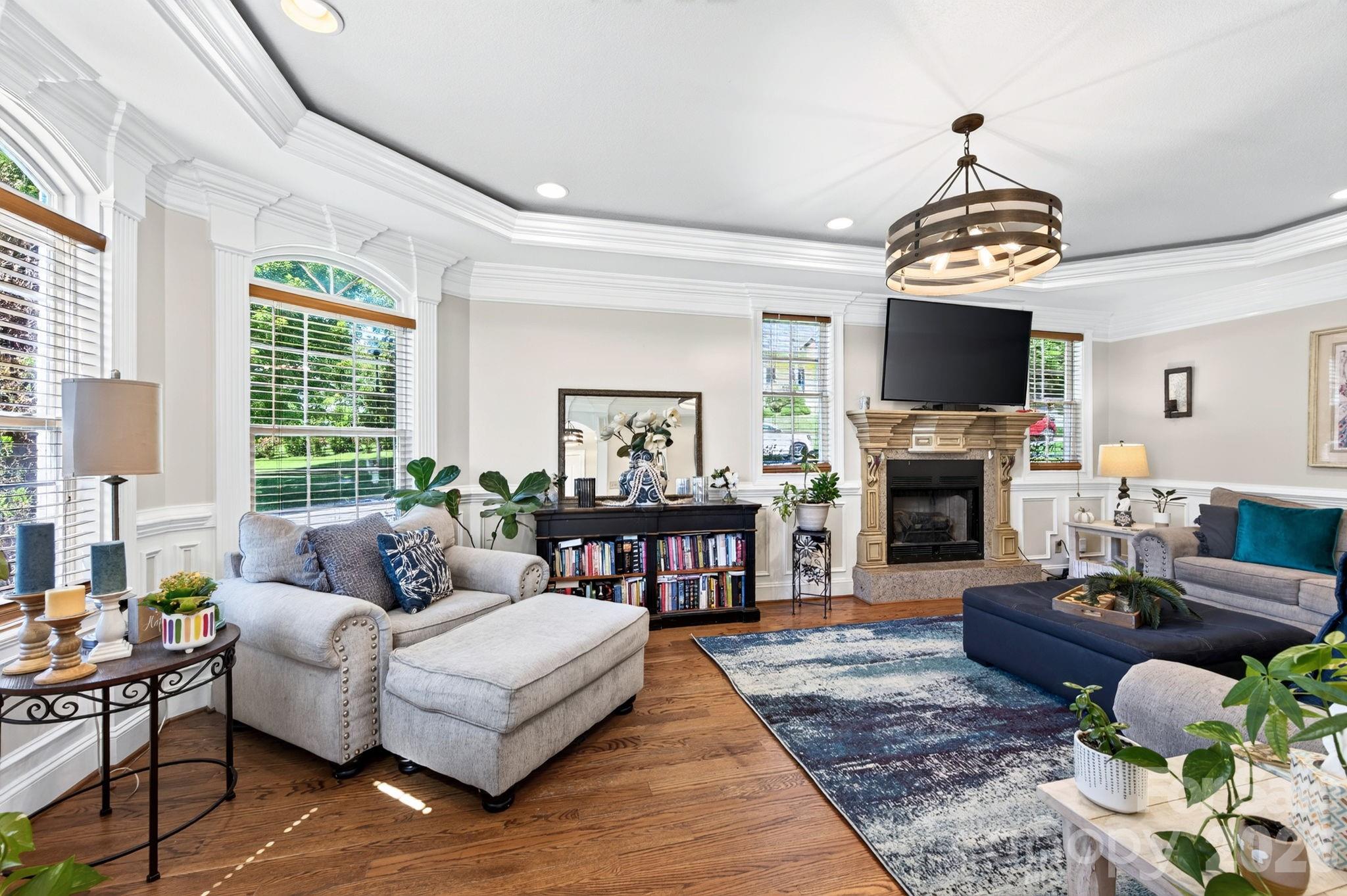 Propane Fireplace in Living Room - 73 Rose Of Sharon Way, Candler