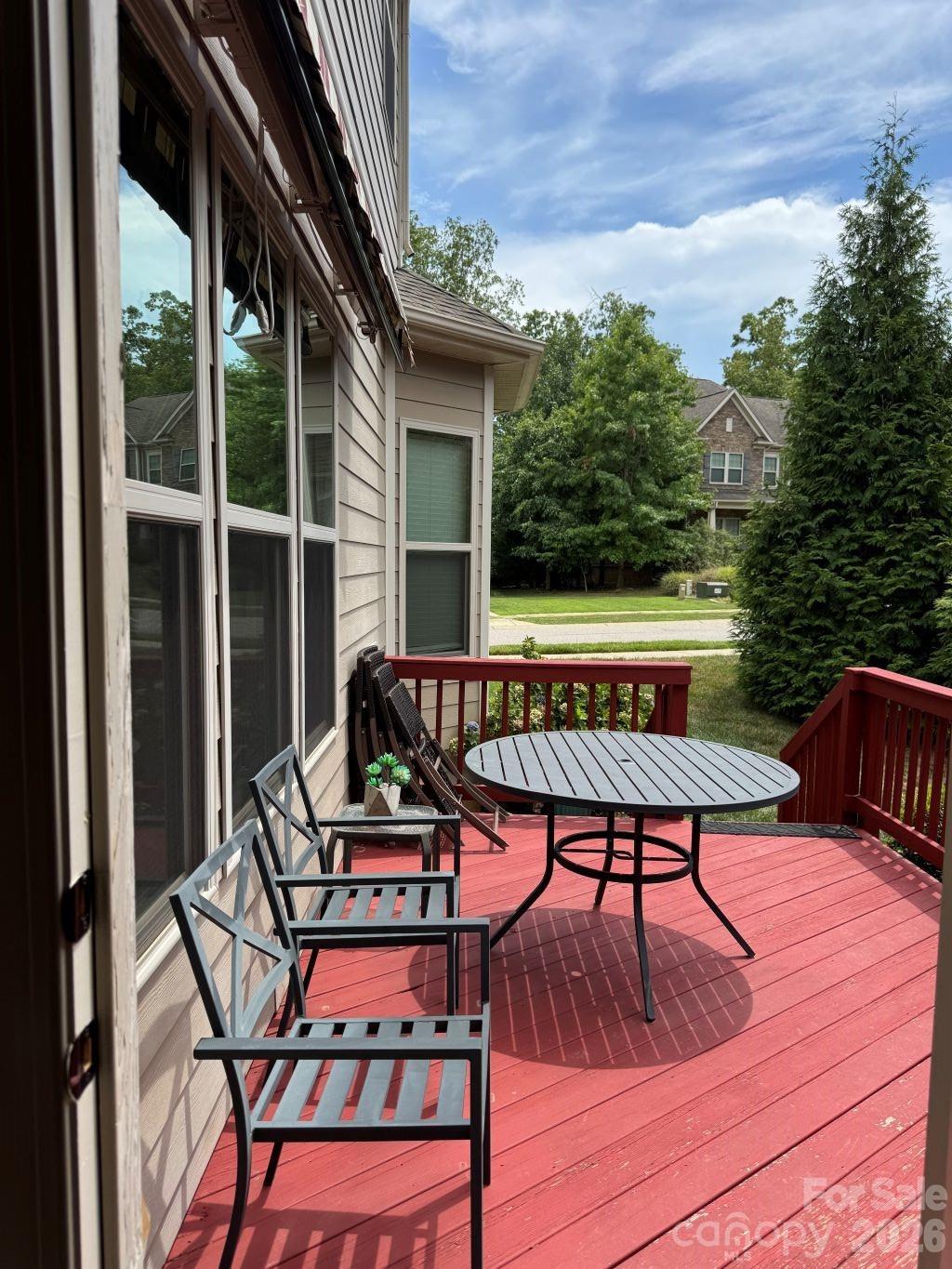 Deck has electric awning - 2001 Hampshire Court, Indian Trail