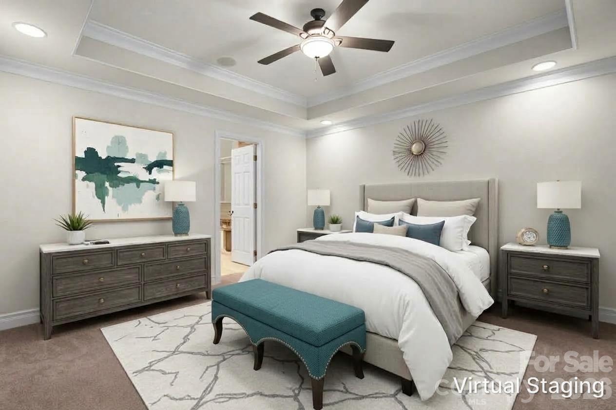 Staged Primary Suite - 4746 Braxton Gate Lane, Hickory