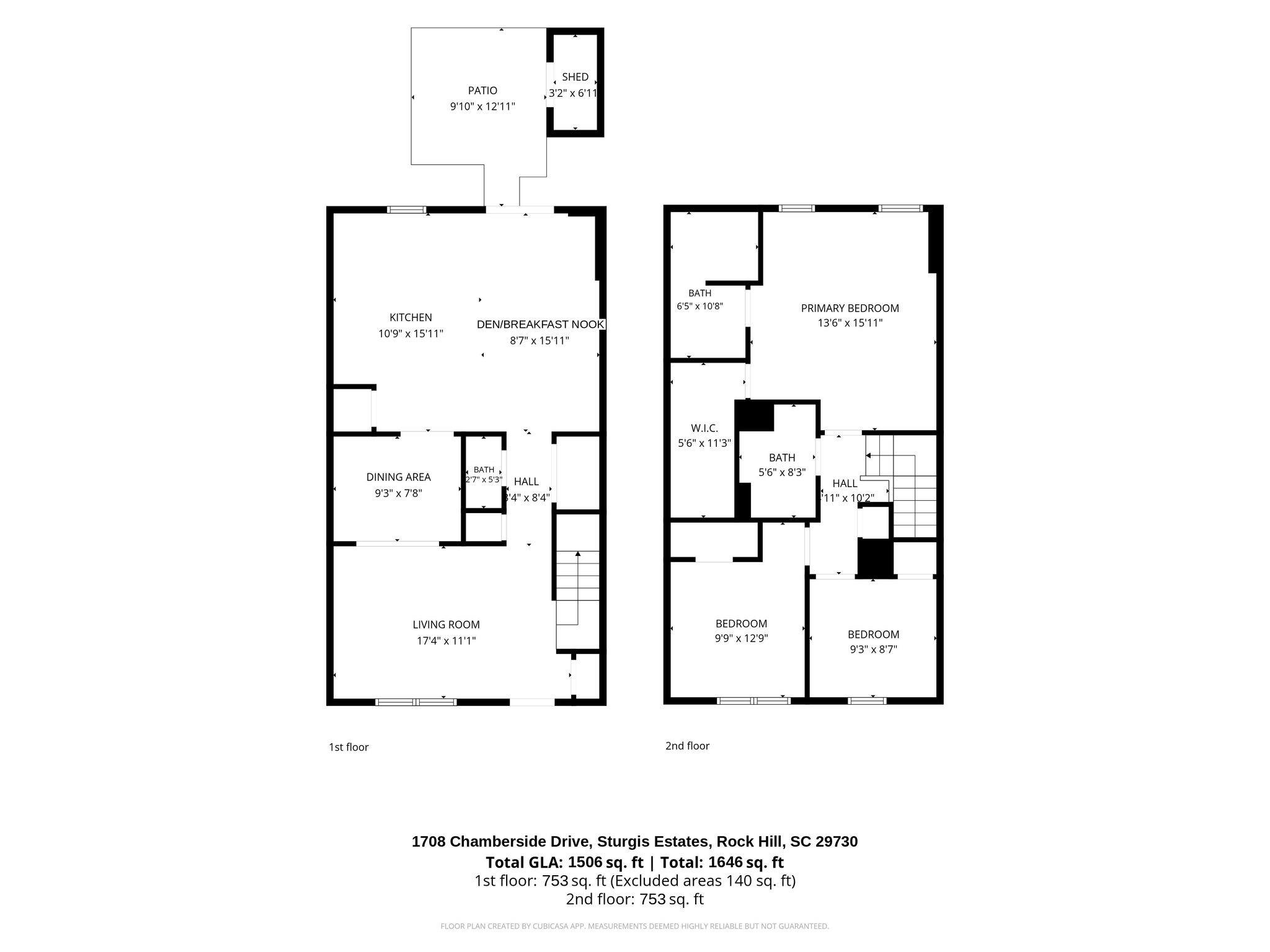 Floorplan - 1708 Chamberside Drive, Rock Hill