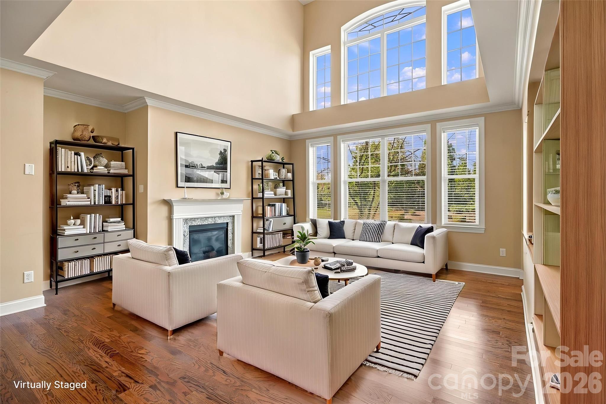 Virtually Staged Great Room - 146 Northbridge Drive, Mooresville