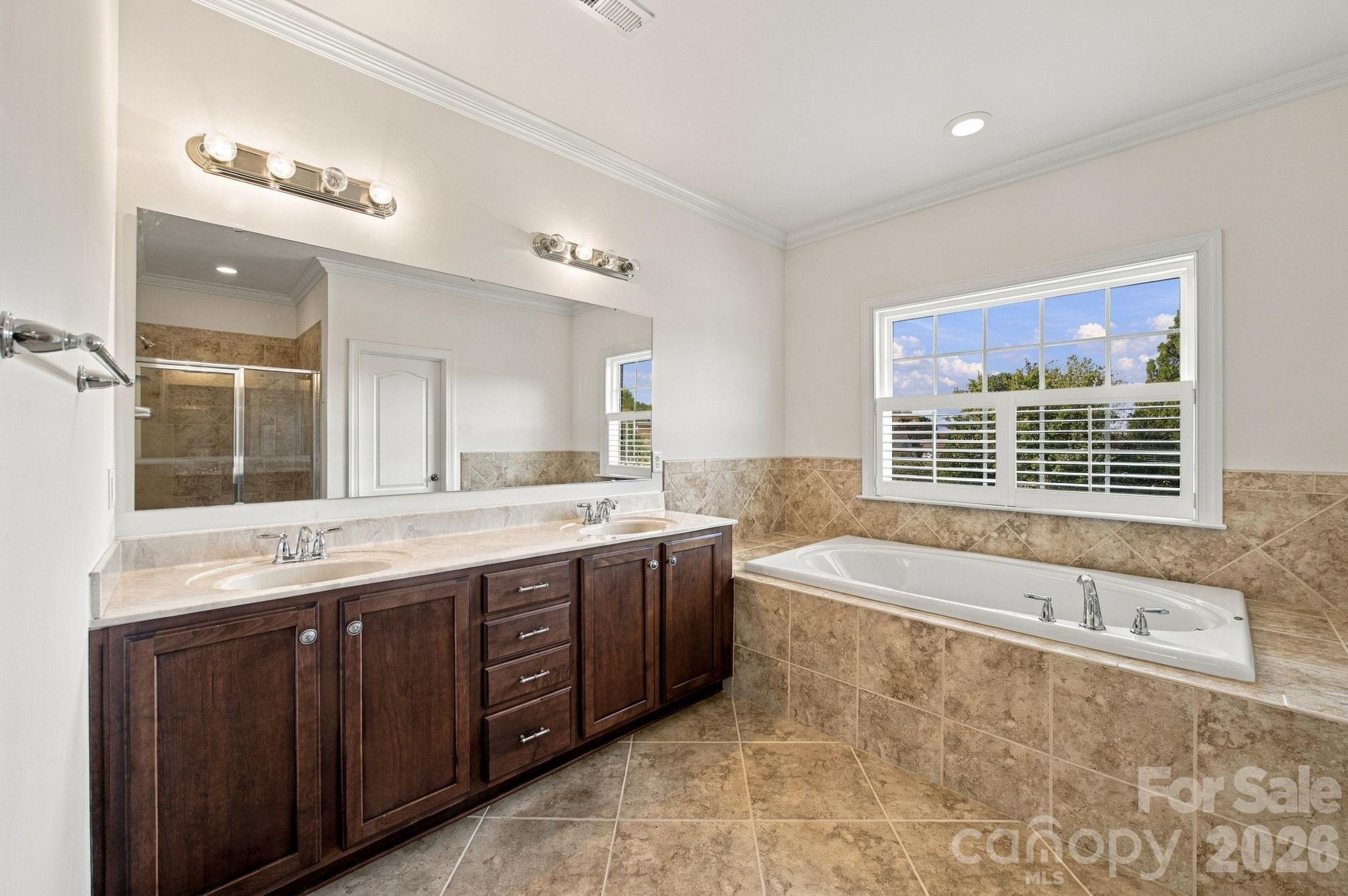Primary Bath with Dual Vanities - 146 Northbridge Drive, Mooresville