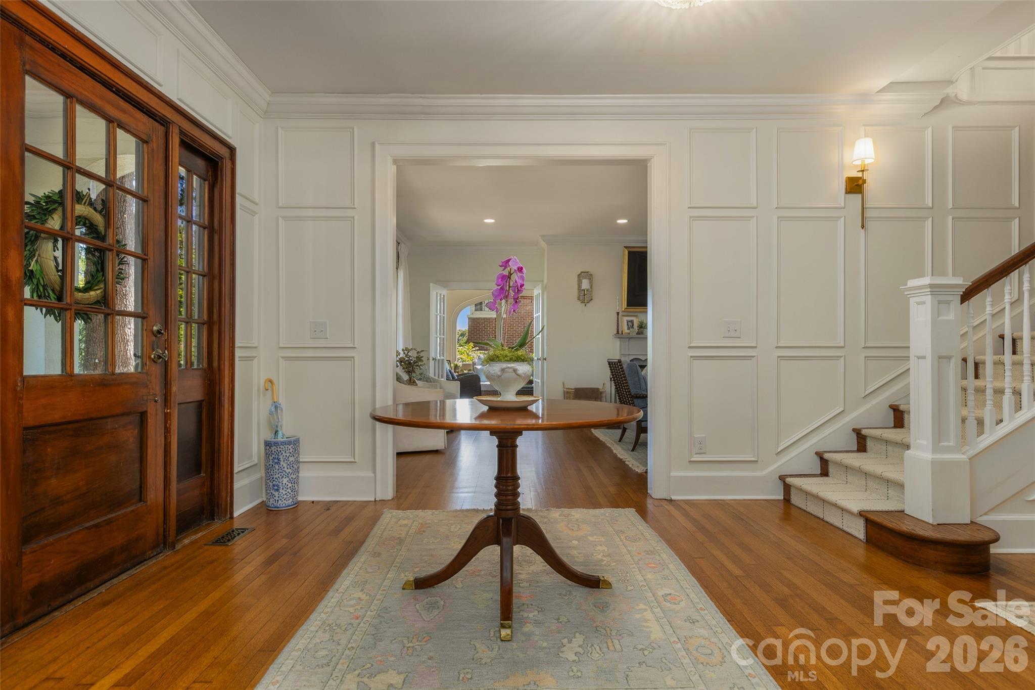 Foyer, original hard wood floors. - 200 Kimberly Avenue, Asheville