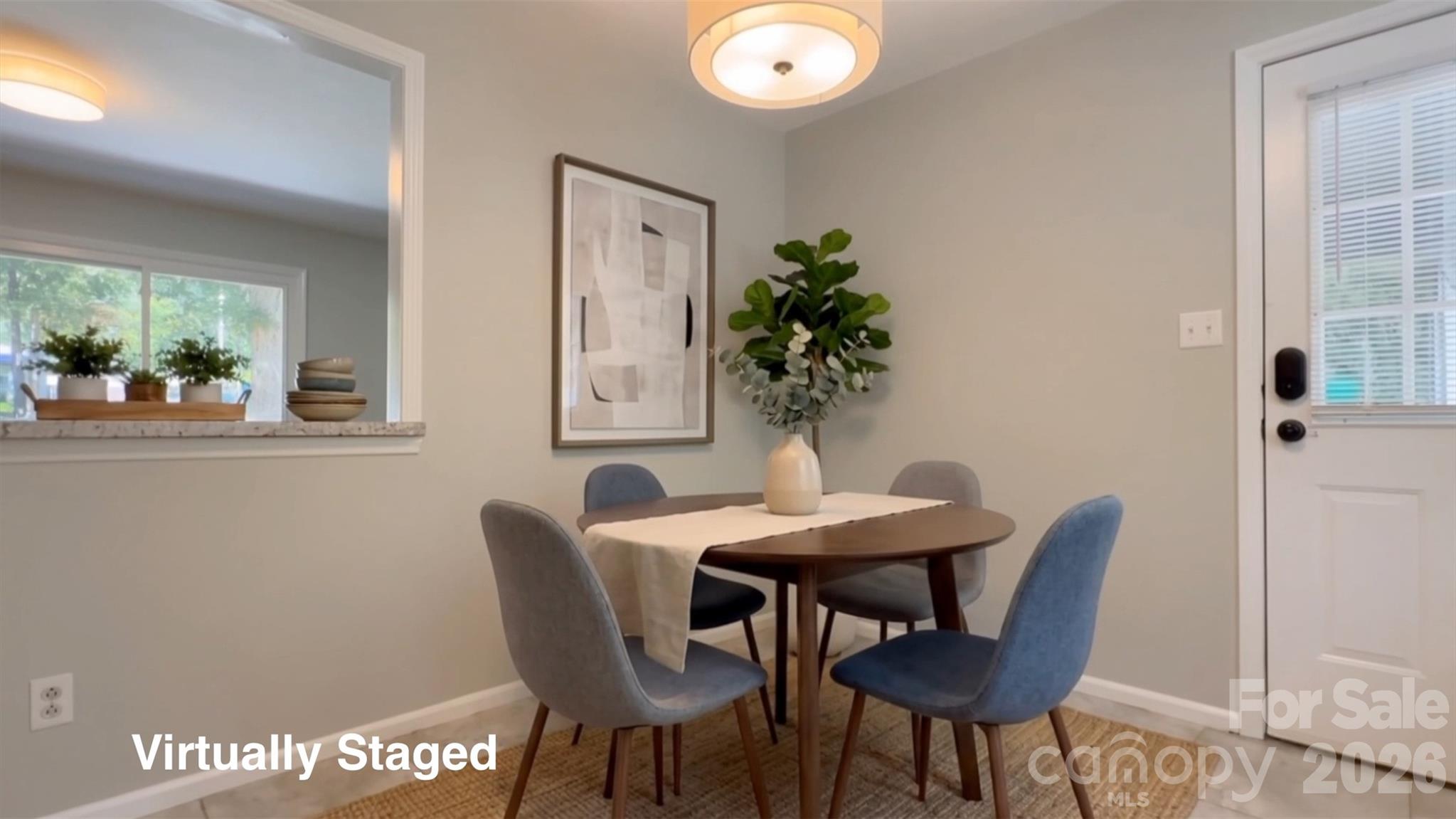 Virtually staged dining area - 2909 Matoka Trail, Matthews