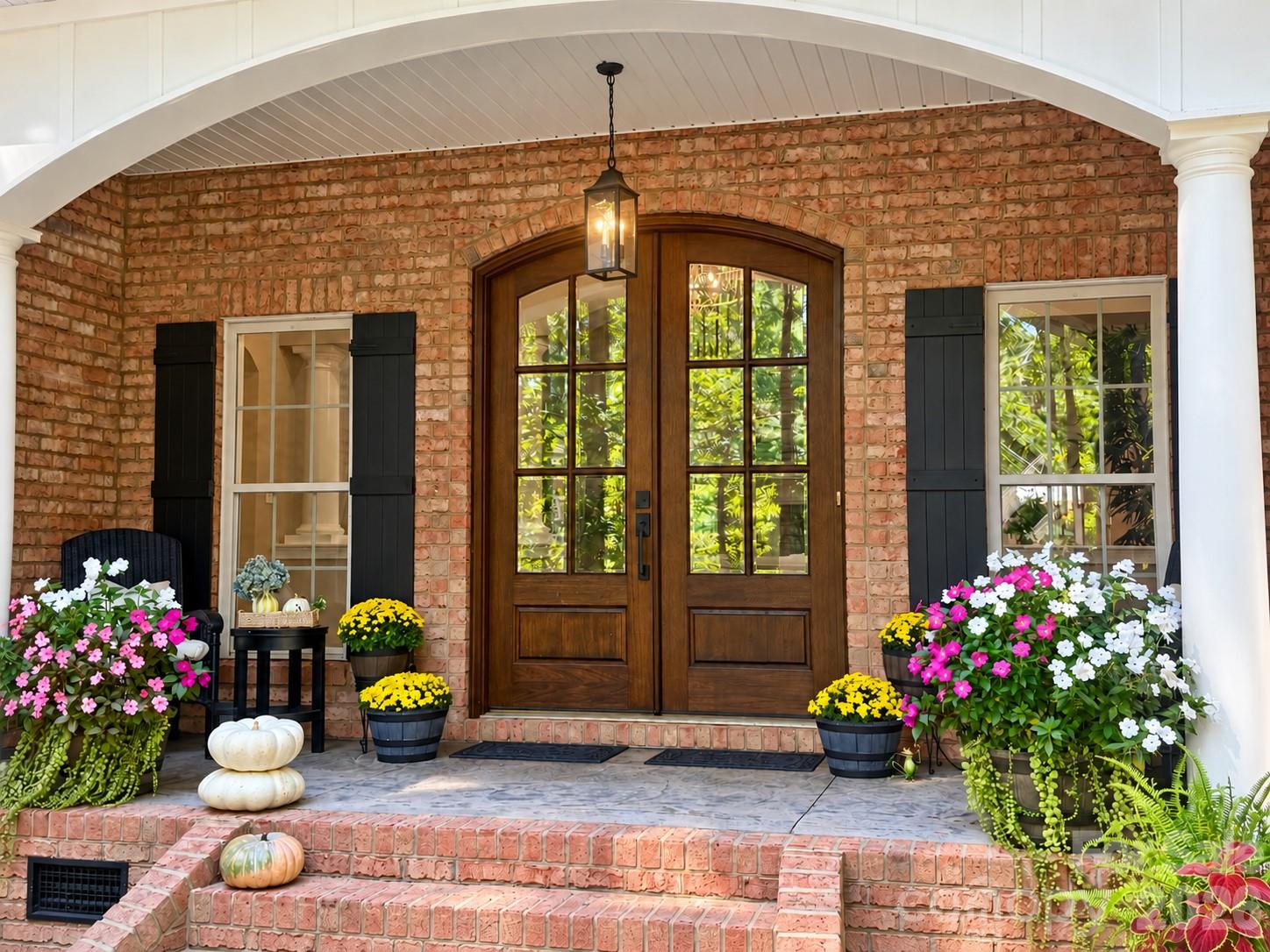 Stunning wood & glass entry doors - 4950 River Hills Drive, Denver