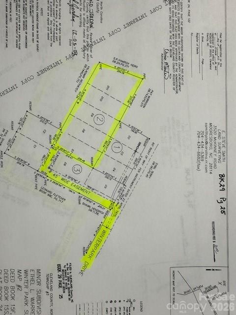 Old plat image - 576-3 Winter Park Drive, Shelby